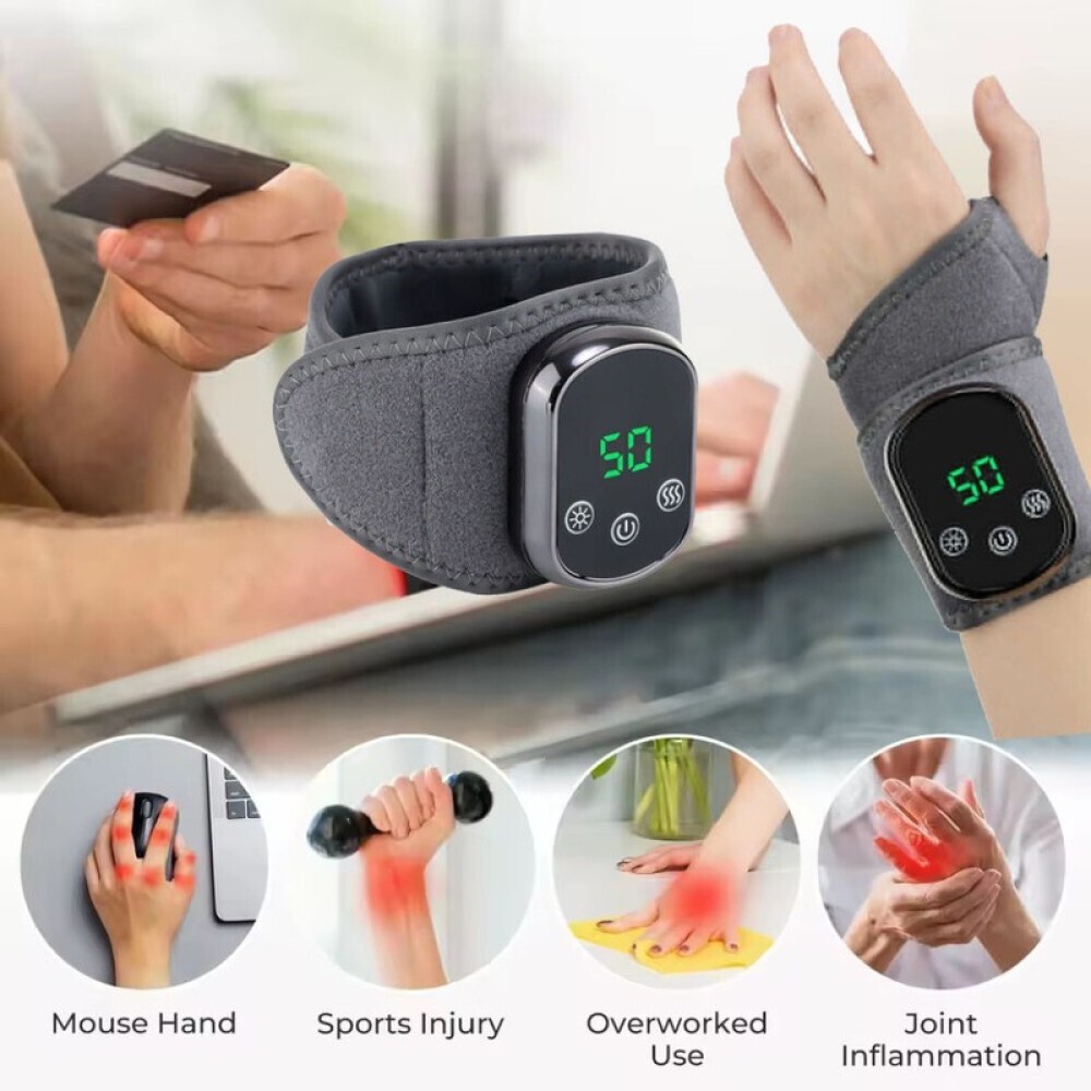 Electric Heating Wrist Brace Warm Brace Wrap Heated Massager Joint Pain Relief