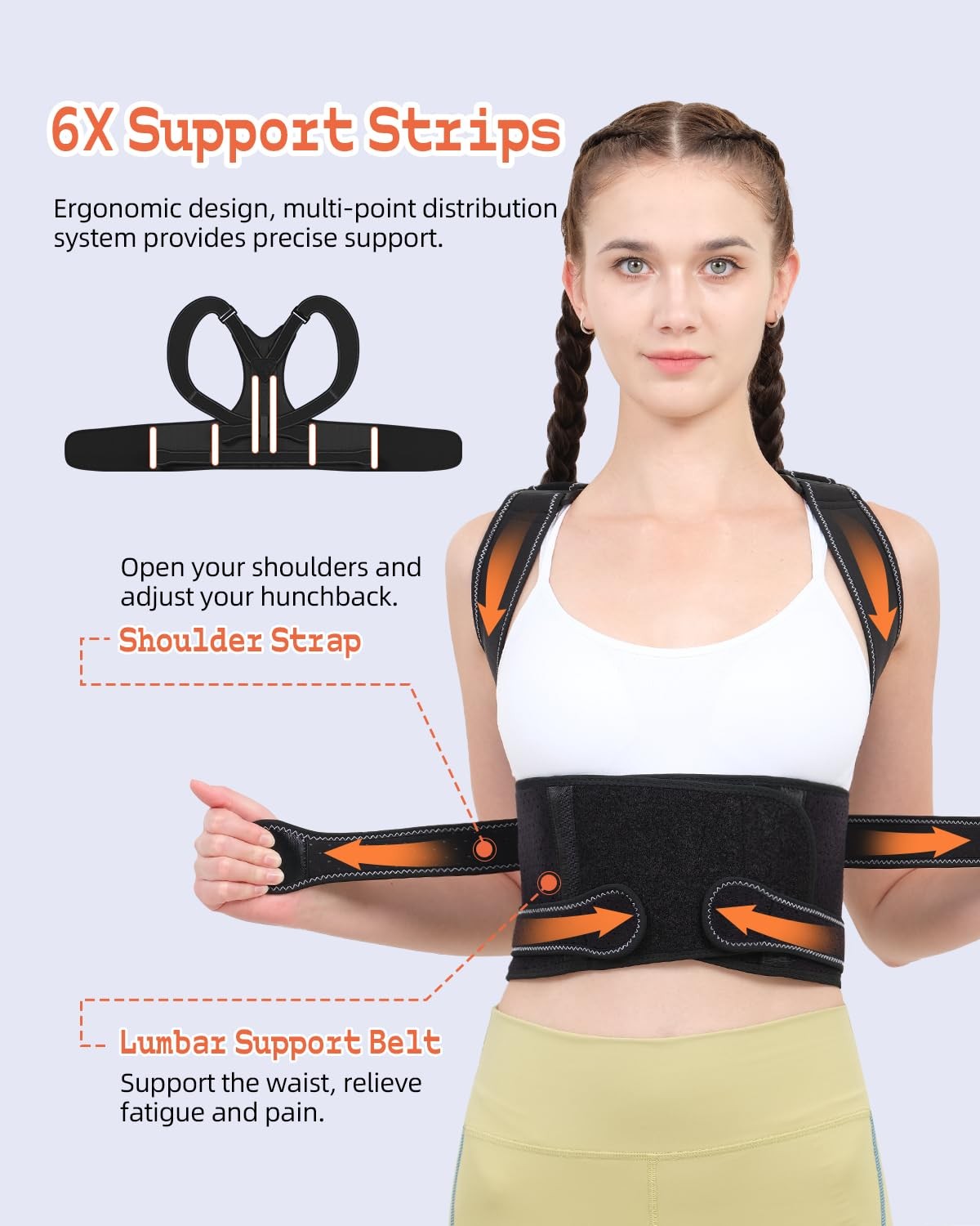 BAREKE Back Brace Posture Corrector for Women and Men: 2-in-1 Small, black