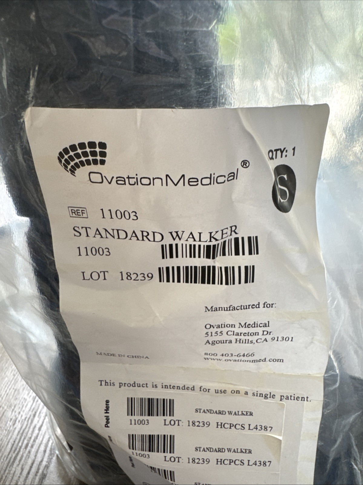 Ovation Medical 11003 Standard Walker Womens 6-8 mens 4.5-7