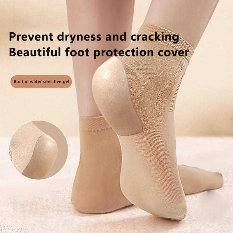 Silicone Rubber Moisturizing Heel Socks – Waterproof, Wear-Resistant Socks for F