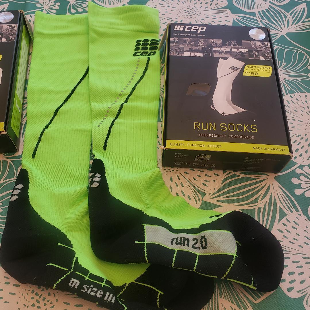 CEP Men’s 2.0 Tall Compression Progressive + NEON NIGHT Run Socks Pick Size