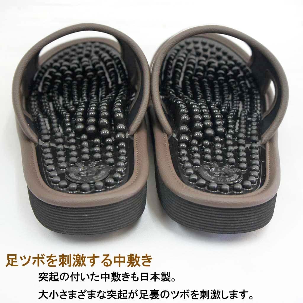Haki-Haki Health Sandals: Leyure Foot Reflexology 3L Jumbo Size Gray