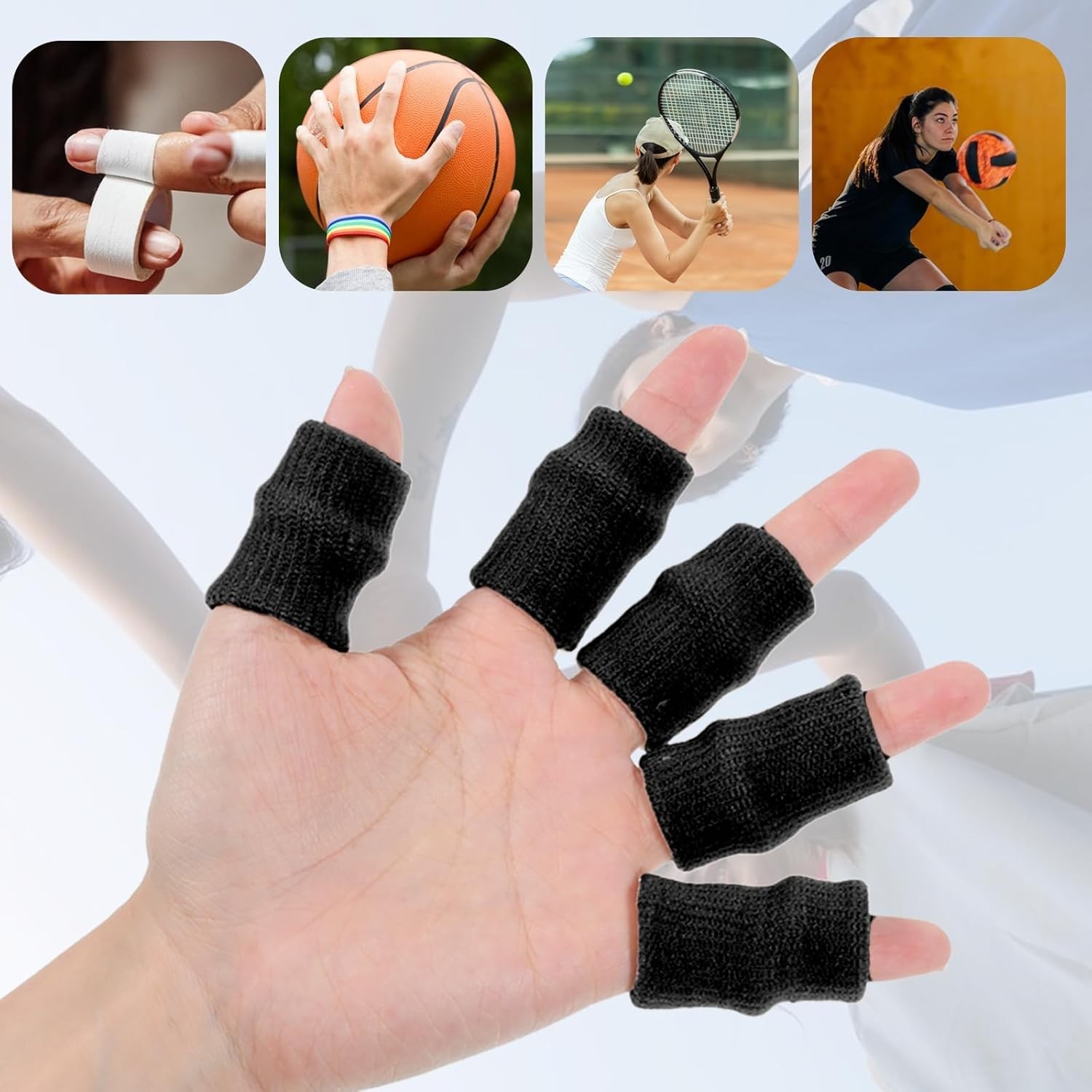 20× Finger Splint Trigger Finger Brace Sleeves Pain Relief Sport Injury Support