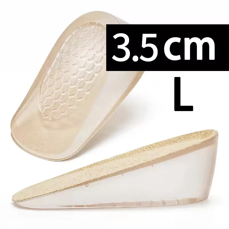 Silicone Height Increasing Insoles Invisible Heel Pads Shock Absorbing Insoles f