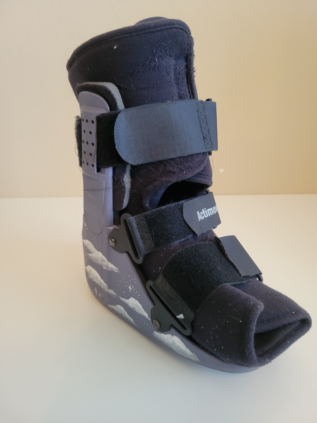Actimove Standard Ankle Walker – Model 76270-21 – Custom Painted Clouds – Size S