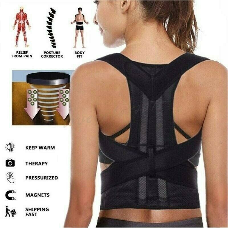 Full Back Brace Posture Corrector for Men and Women Upper and Lower Back Support