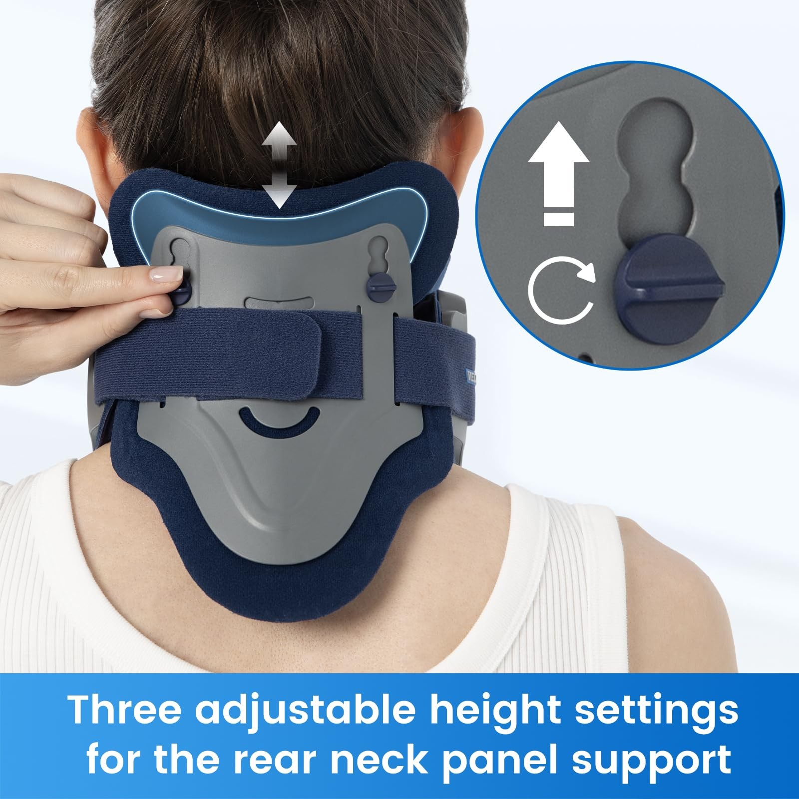 Neck Brace Cervical Collar for Pain Relief Soft Cotton Foam Pads 11.5-16.5″