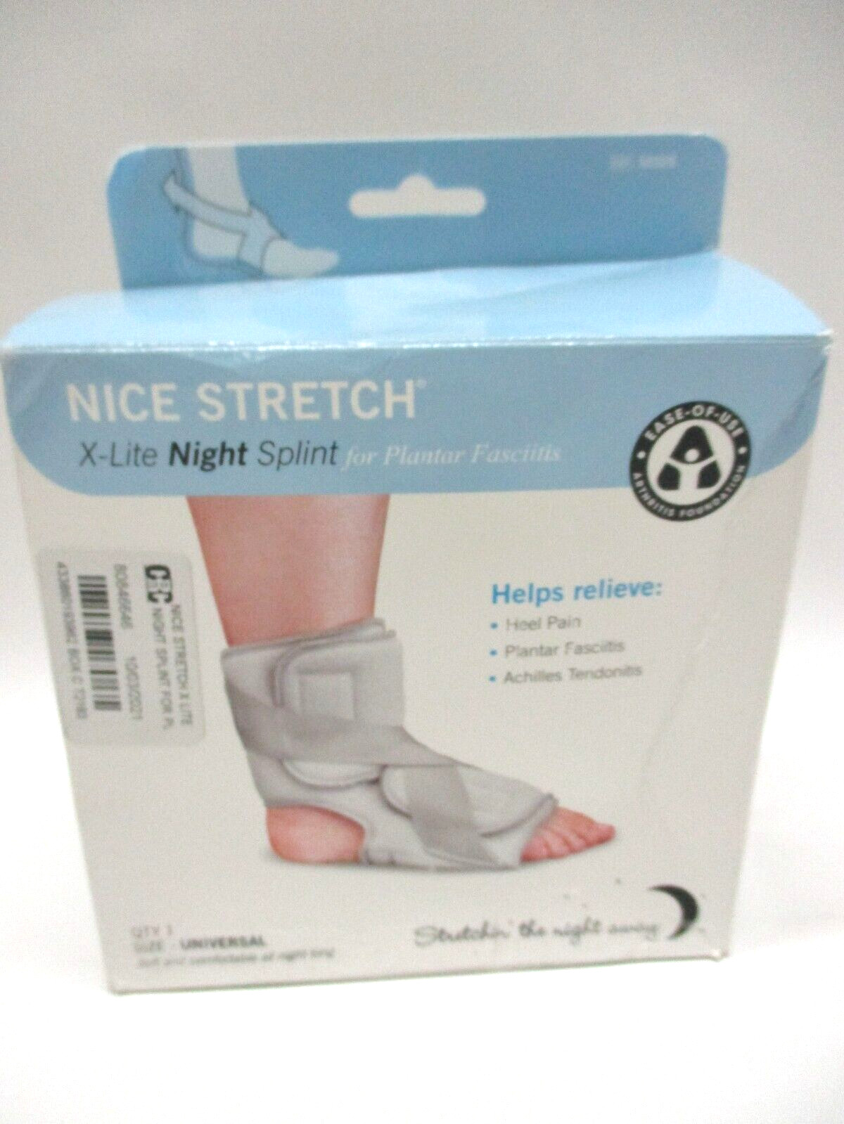 Nice Stretch X Lite Night Splint – Plantar Fasciitis & Achilles Tendon -Preowned