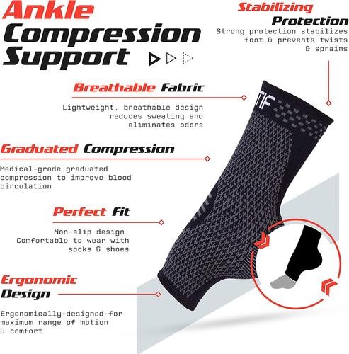 Actif Ankle Compression Support Pain Swelling Recovery SMALL US Size 4-7 16z