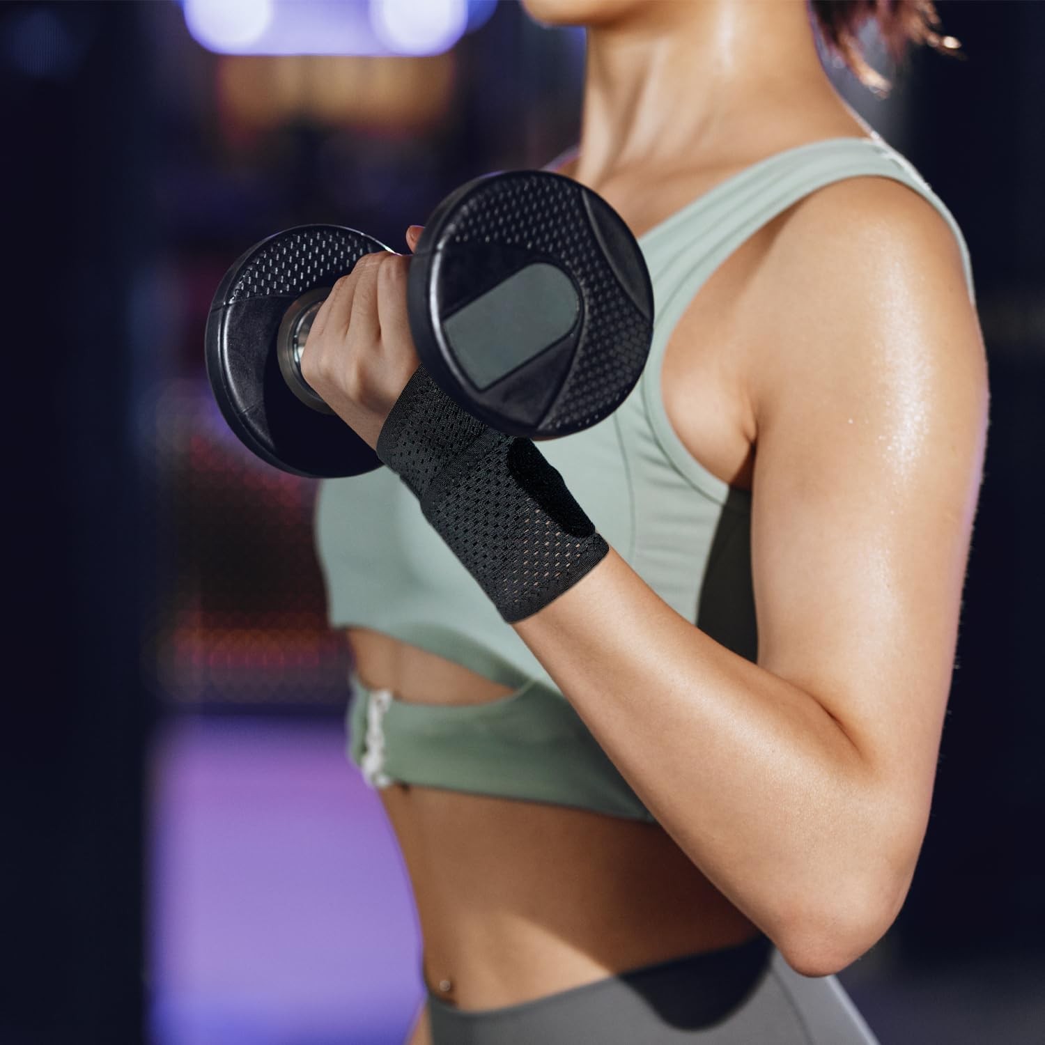 2 Pack Ultra-Thin Mesh Wrist Brace – Breathable Adjustable (one size), Black