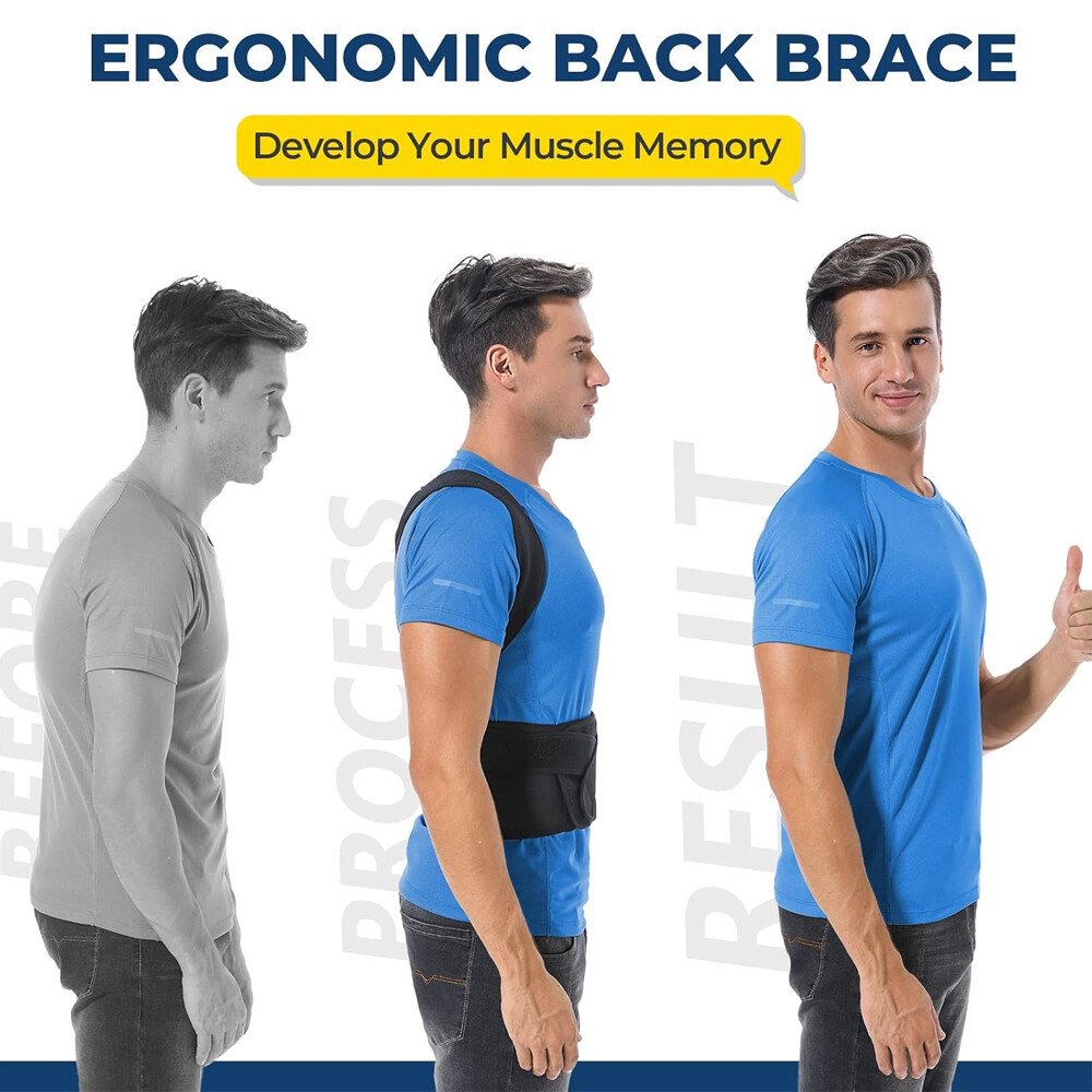 Posture Corrector Back Support Straightener for Body Correction and Pain Relief