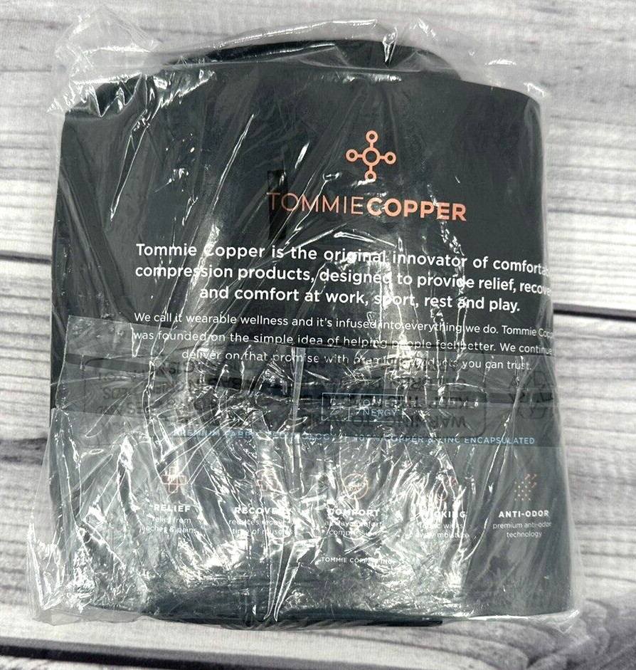 TOMMIE COPPER ADJUSTABLE COMPRESSION BACK BRACE Unisex Size L / XL BLACK / BLUE