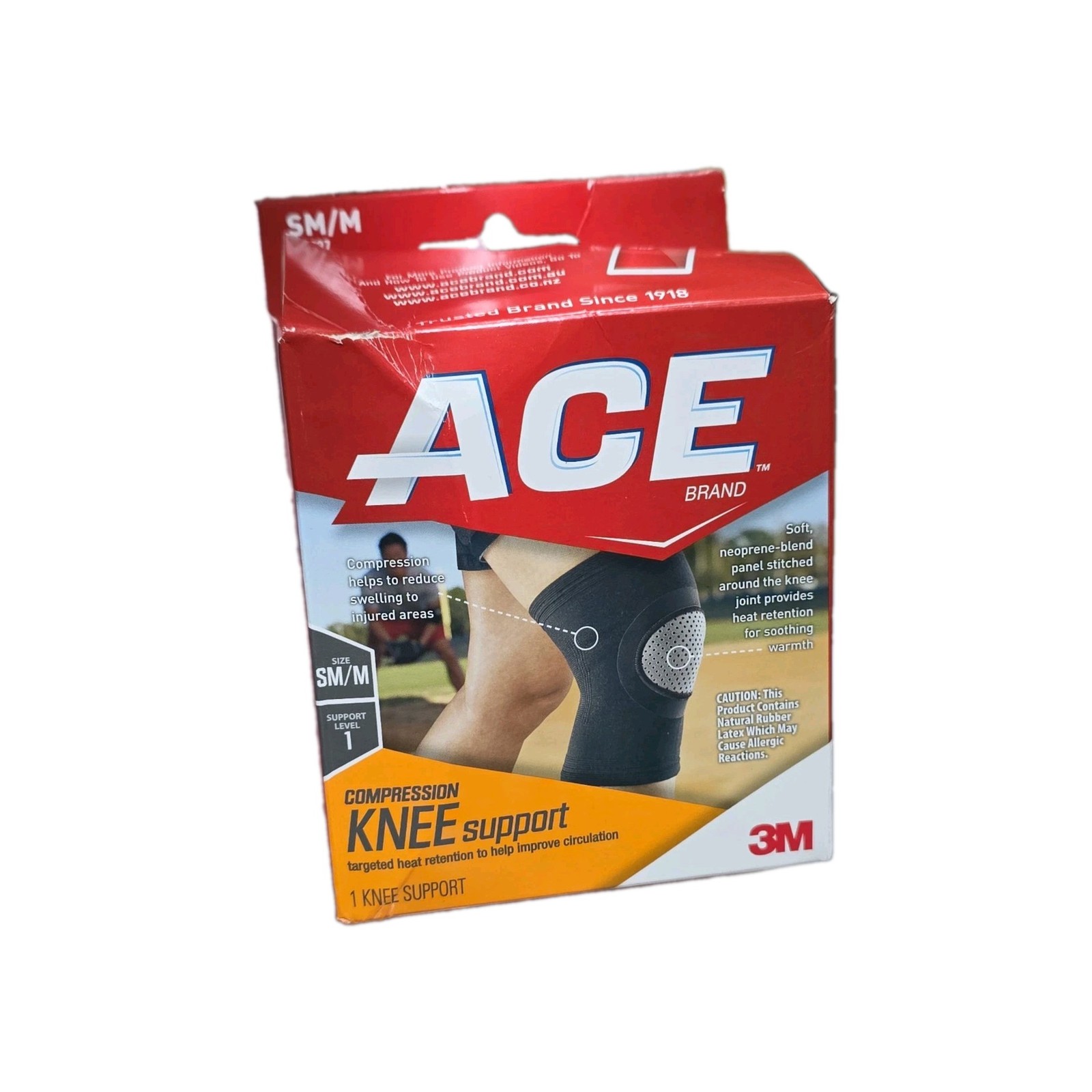 Ace Compression Knee Support Soft Neoprene Blend Soothing Small Medium Size