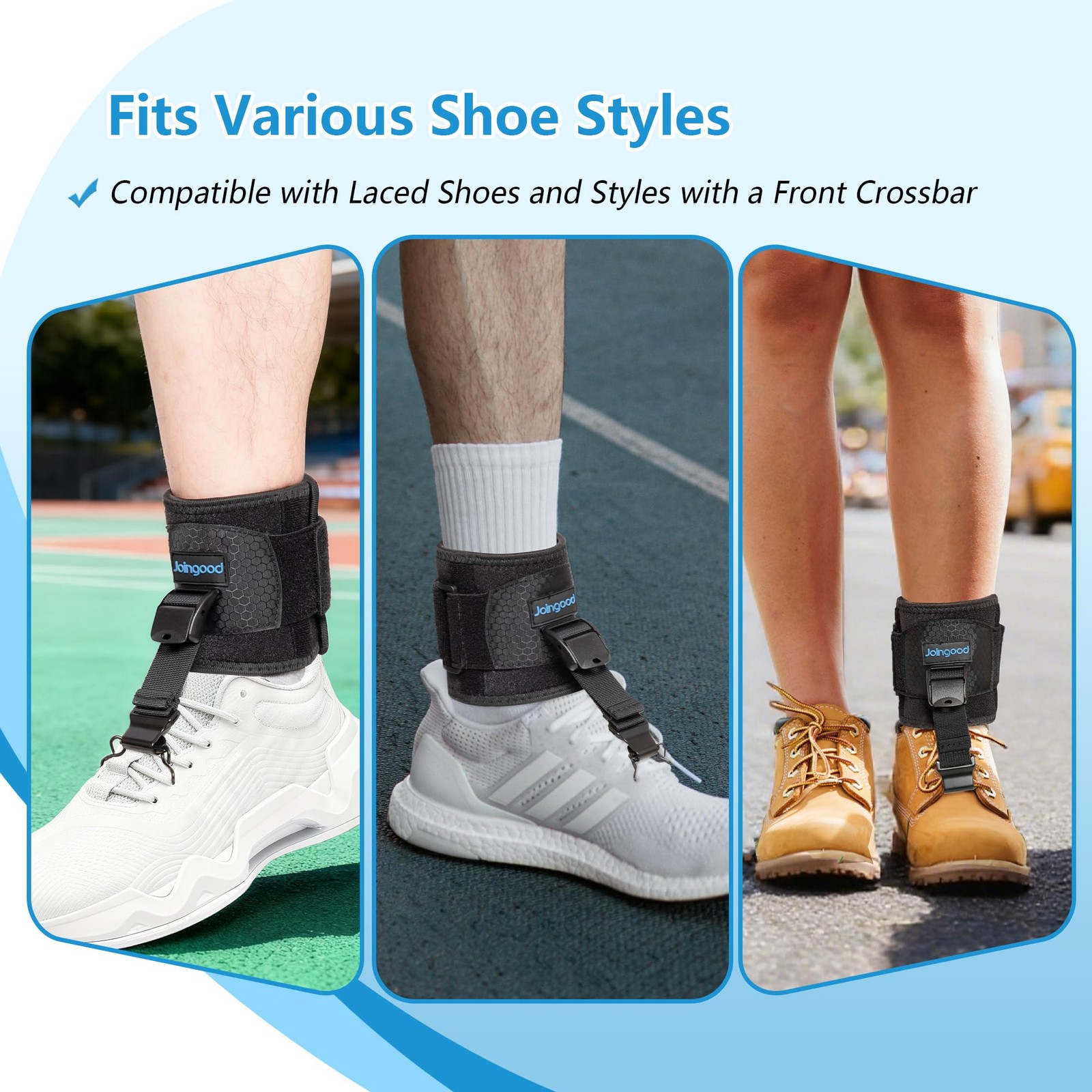 AFO Foot Drop Brace for Walking, Upgraded Zinc Alloy Hook, Includes Eyelet Ho…