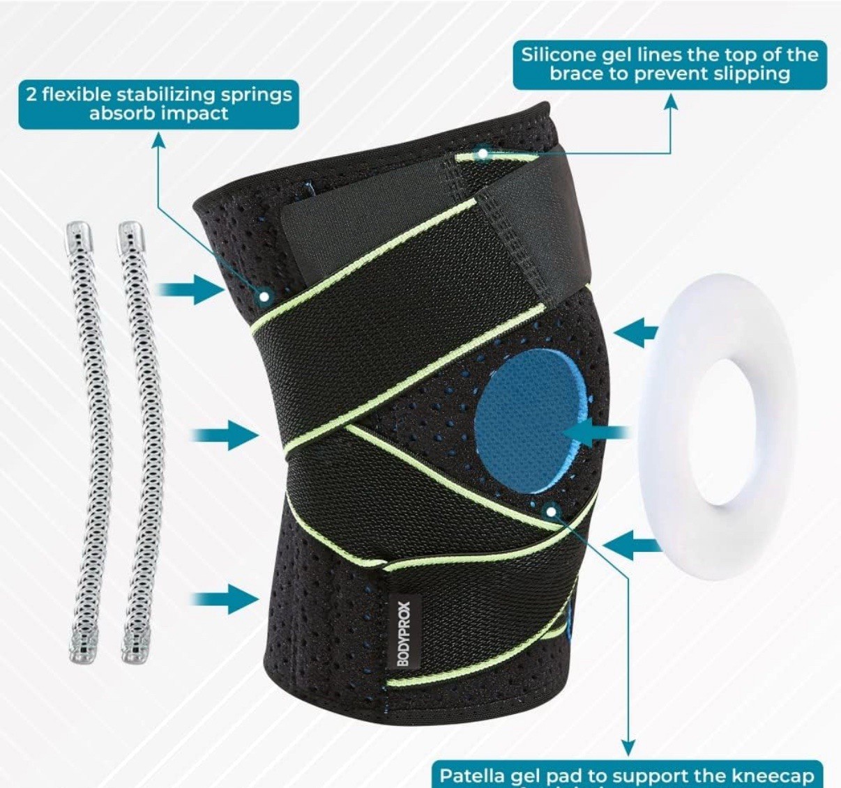 Knee Brace with Side Stabilizers & Patella Gel Pads for Knee Support Extra Large