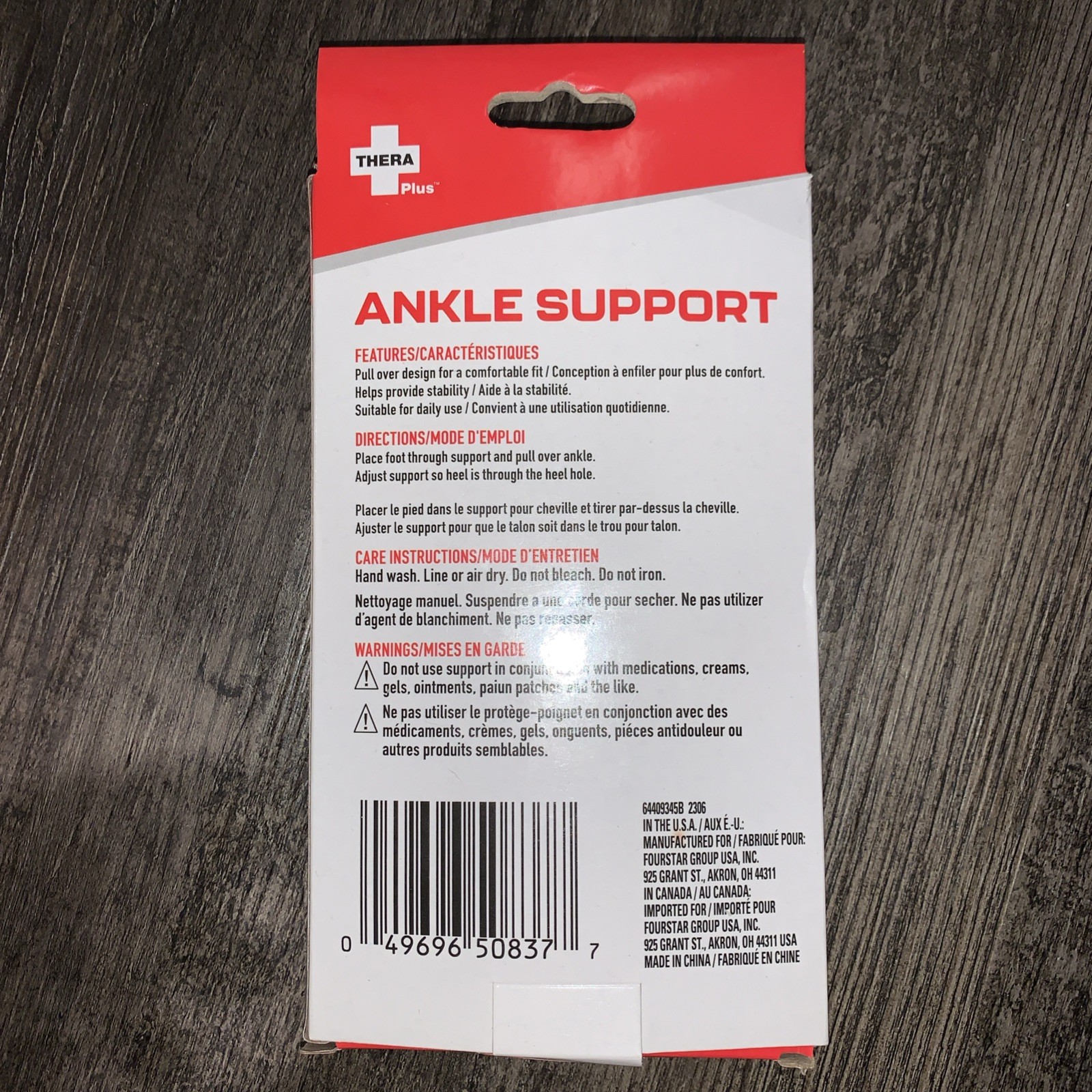 Thera Plus Ankle Support 2pk (Black) Unisex, Moderate Support, Free Shipping.