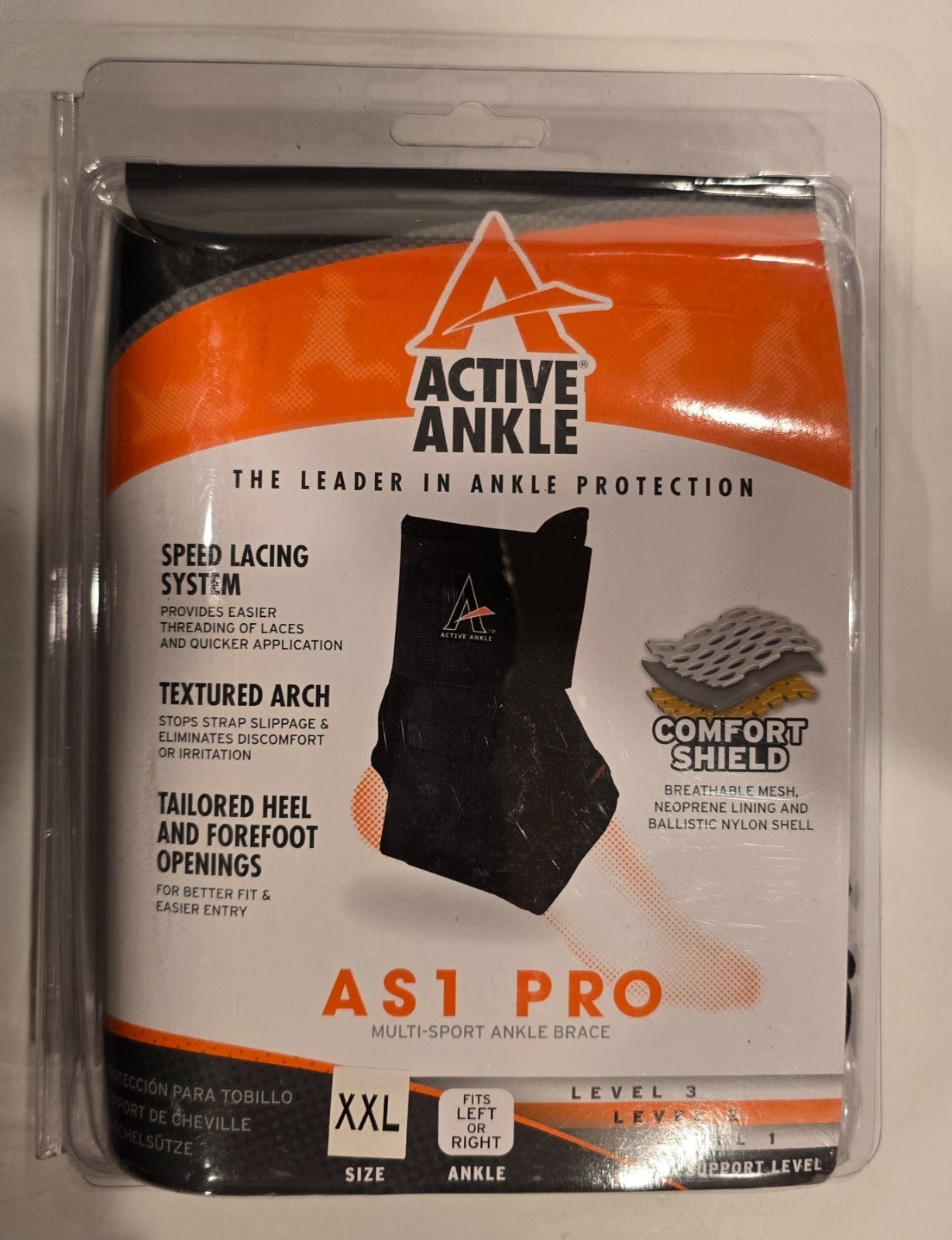 ACTIVE ANKLE AS1 PRO XXL LEFT RIGHT LEVEL 2 SUPPORT BRACE (NEW)
