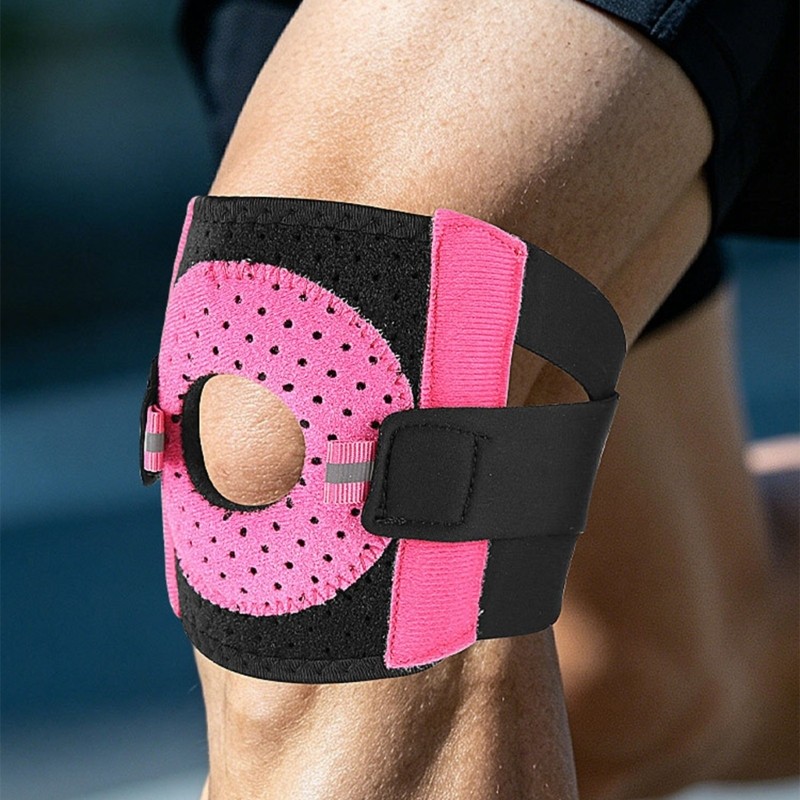 Knee Brace Support with Side Stabilizers Shock Absorption Knee Patella Sleeve