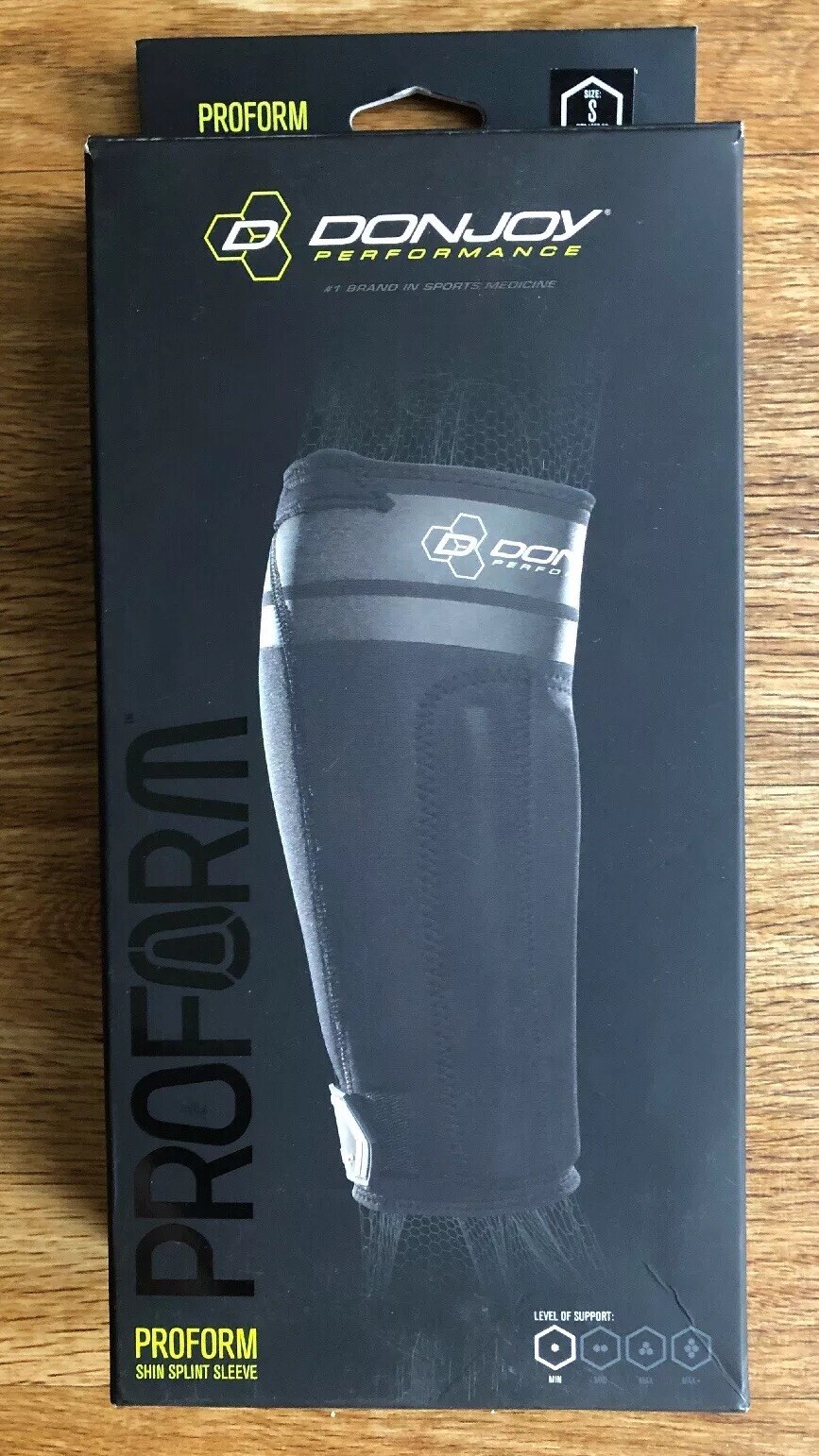 DonJoy Performance PROFORM Shin Splint Compression Sleeve, Black, Small NEW