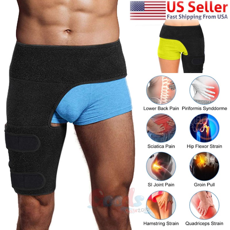 Adjustable Thigh Compression Sleeve Hip Brace for Groin Hamstring Pull LowerBack