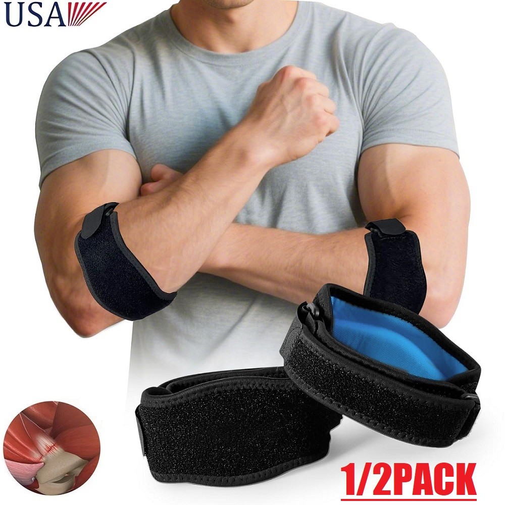 2× Tennis Elbow Brace Support Arthritis Tendonitis Joint Strap Band Wrap Sports