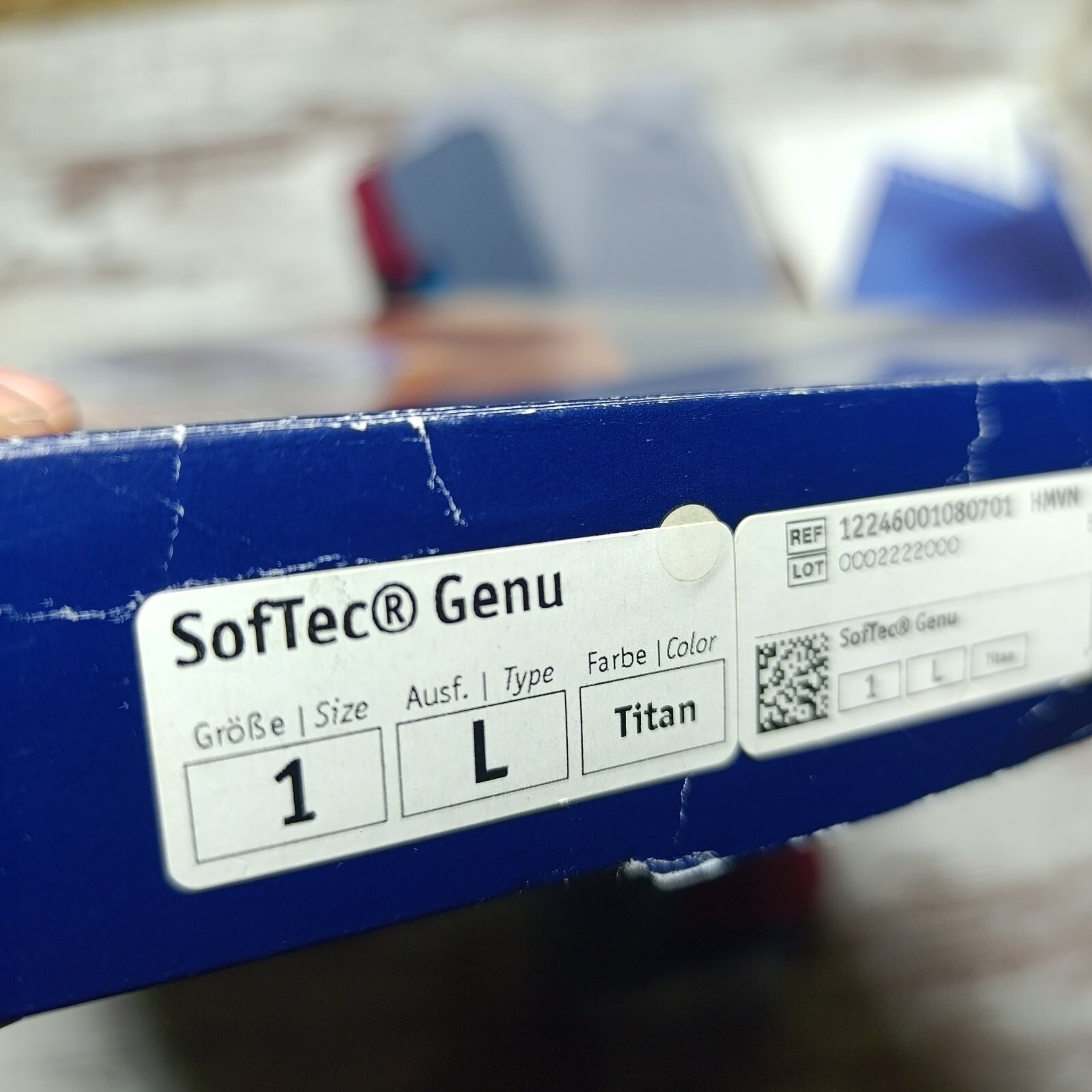 Gr. 1 Left Bauerfeind SofTec® Genu Advanced Knee Joint Brace Patella Support