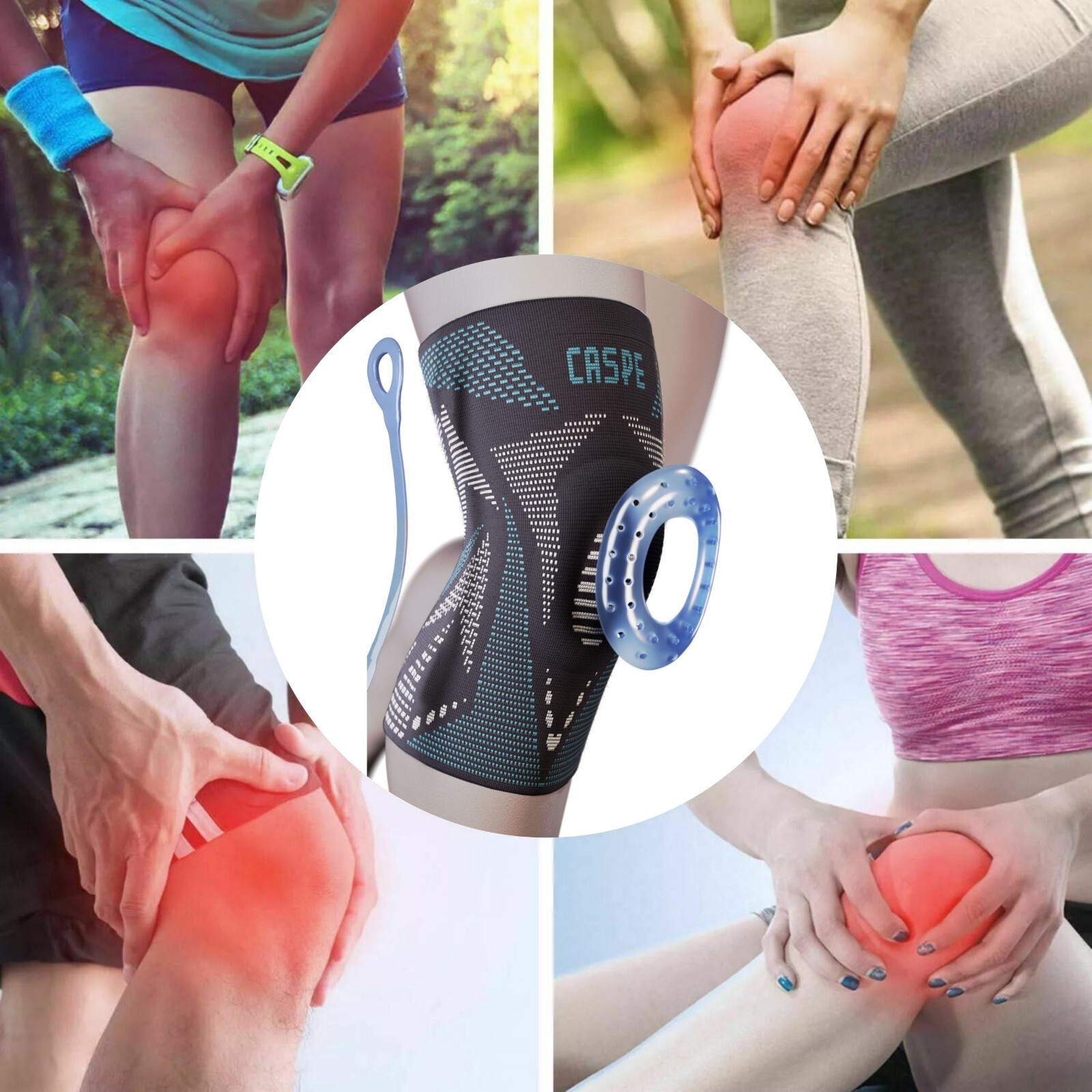 Knee Brace Compression Sleeve Support Joint Pain Arthritis Relief For Sport Gym