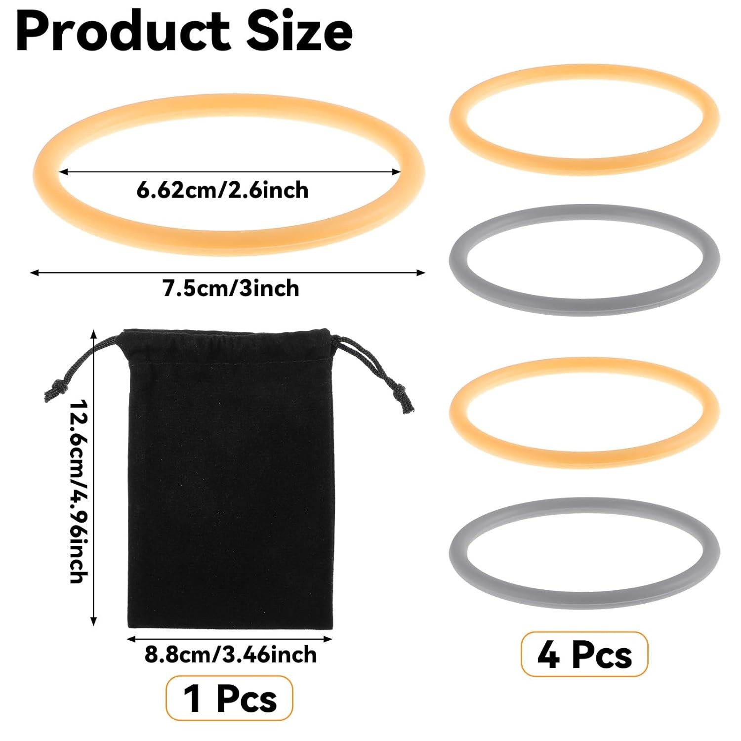 4Pcs Knee Strap Patella Tendon Support, Silicone Fine Patella Bands for Knee