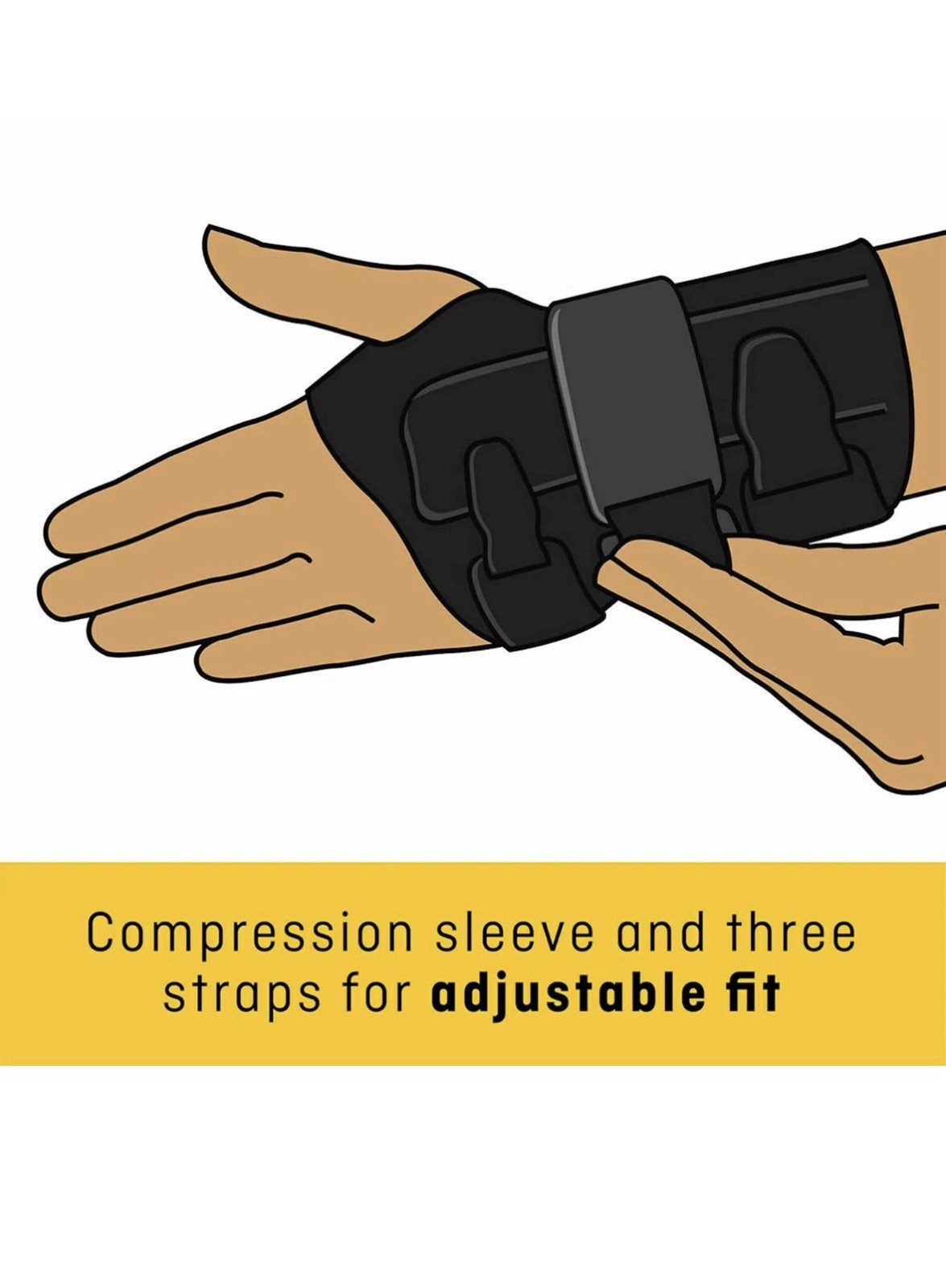 Futuro Wrist Compression Stabilizing Brace Left Hand (Black) Small/Medium