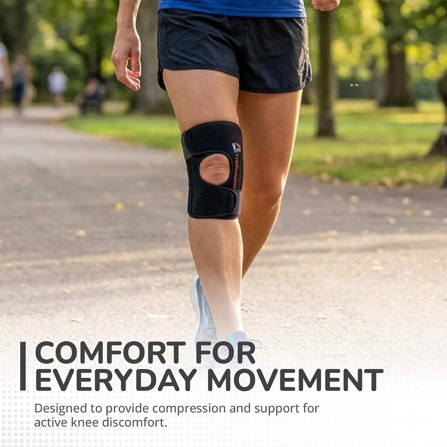 Thermoskin Sport Knee Stabilizer, Small/Medium, Black