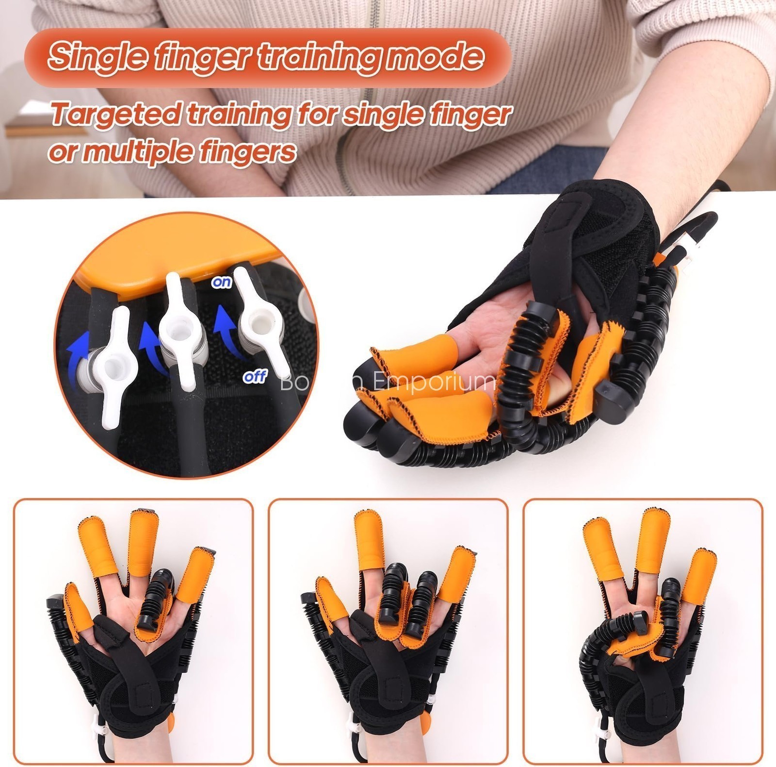Hand Function Rehabilitation Robot Gloves for Finger Hemiplegia Recovery Trainer