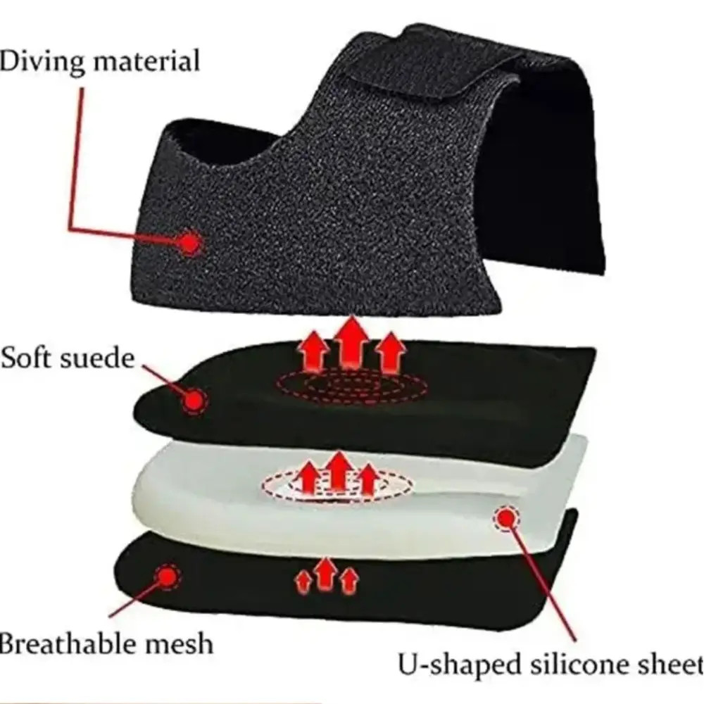 Adjustable Straps Silicone Heel Pads Shock Absorption Support Cushion Fasciitis