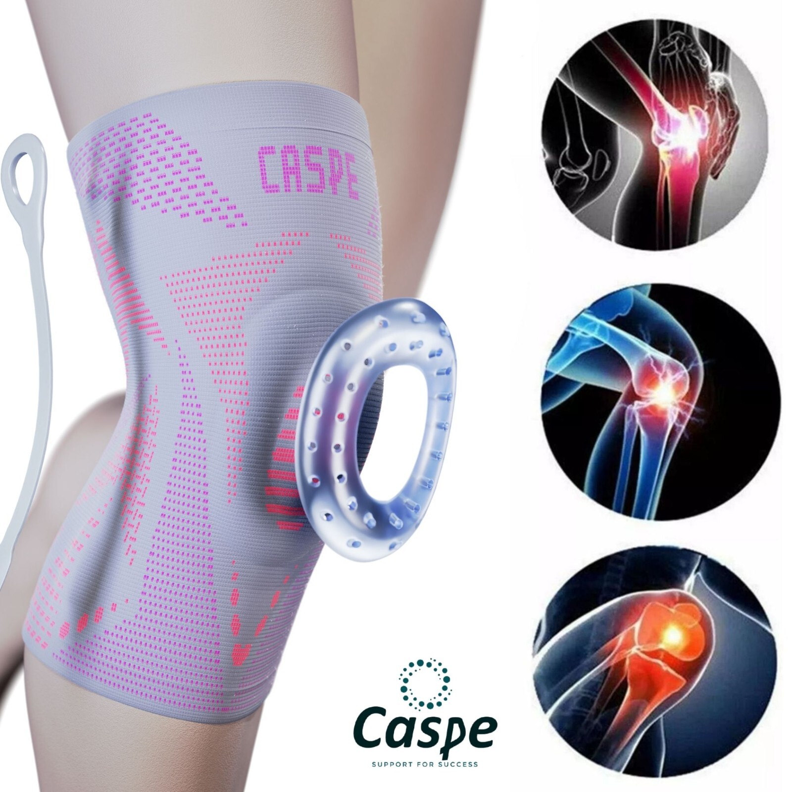 Caspe Knee Brace for Pain Relief Compression Knee Sleeve for Woman Knee Pain New