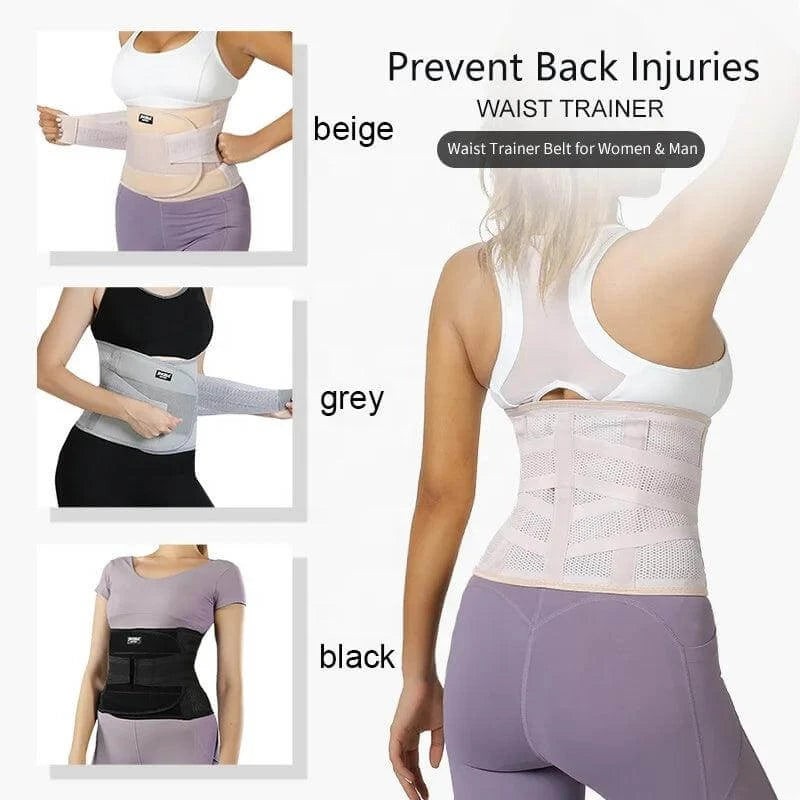Waist Trainer Belt Band with Dual Straps lumbar Support Belt for Men And Women