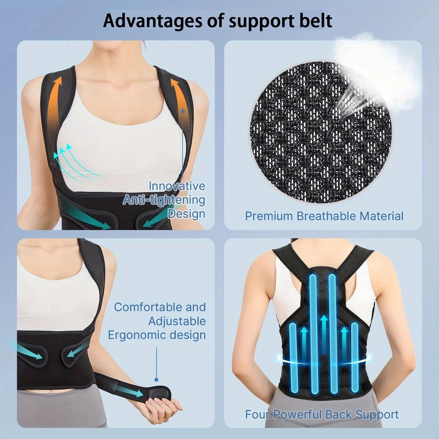 Back Brace Posture Corrector Women Men Shoulder Straightener Adjustable Support