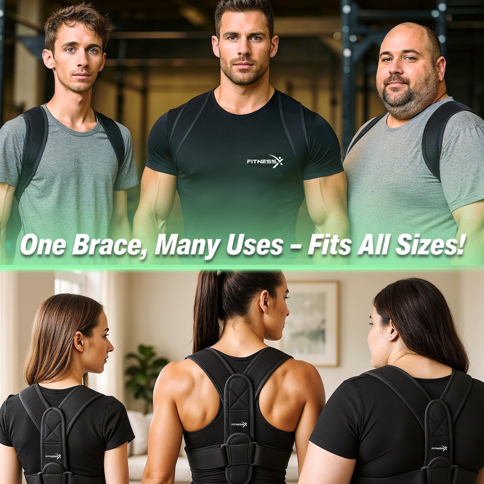 Posture Corrector for and Men – Adjustable Back Brace Posture Corrector & Upp…