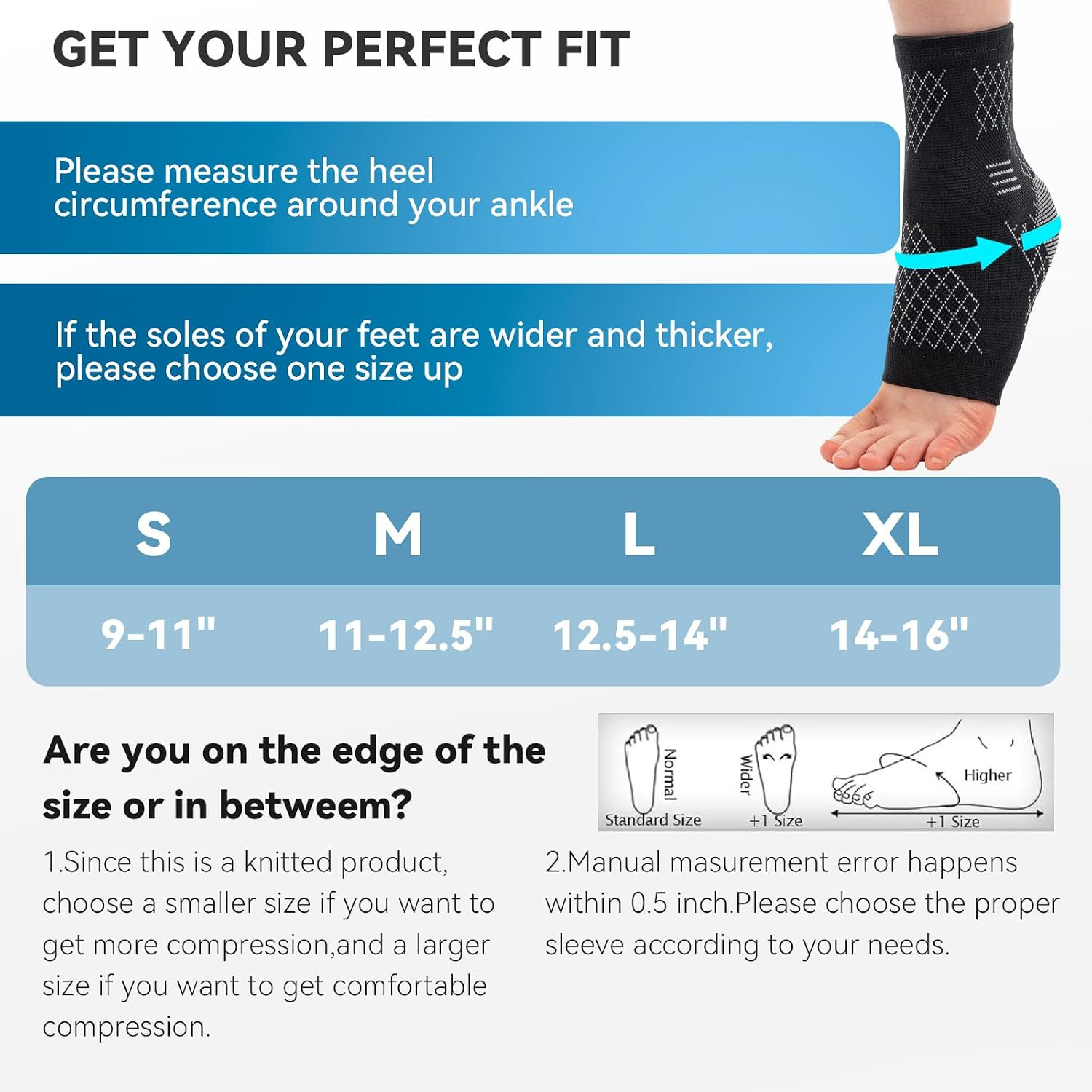 INDEEMAX 2 Pack Ankle Brace for Sprained Ankle, Arch Support X-Large, Black