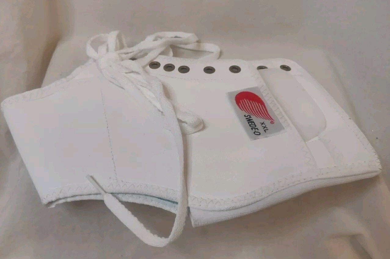 SWEDE-O Ankle Lok Brace Size XXL (US Sz 15+) White Lace/Strap