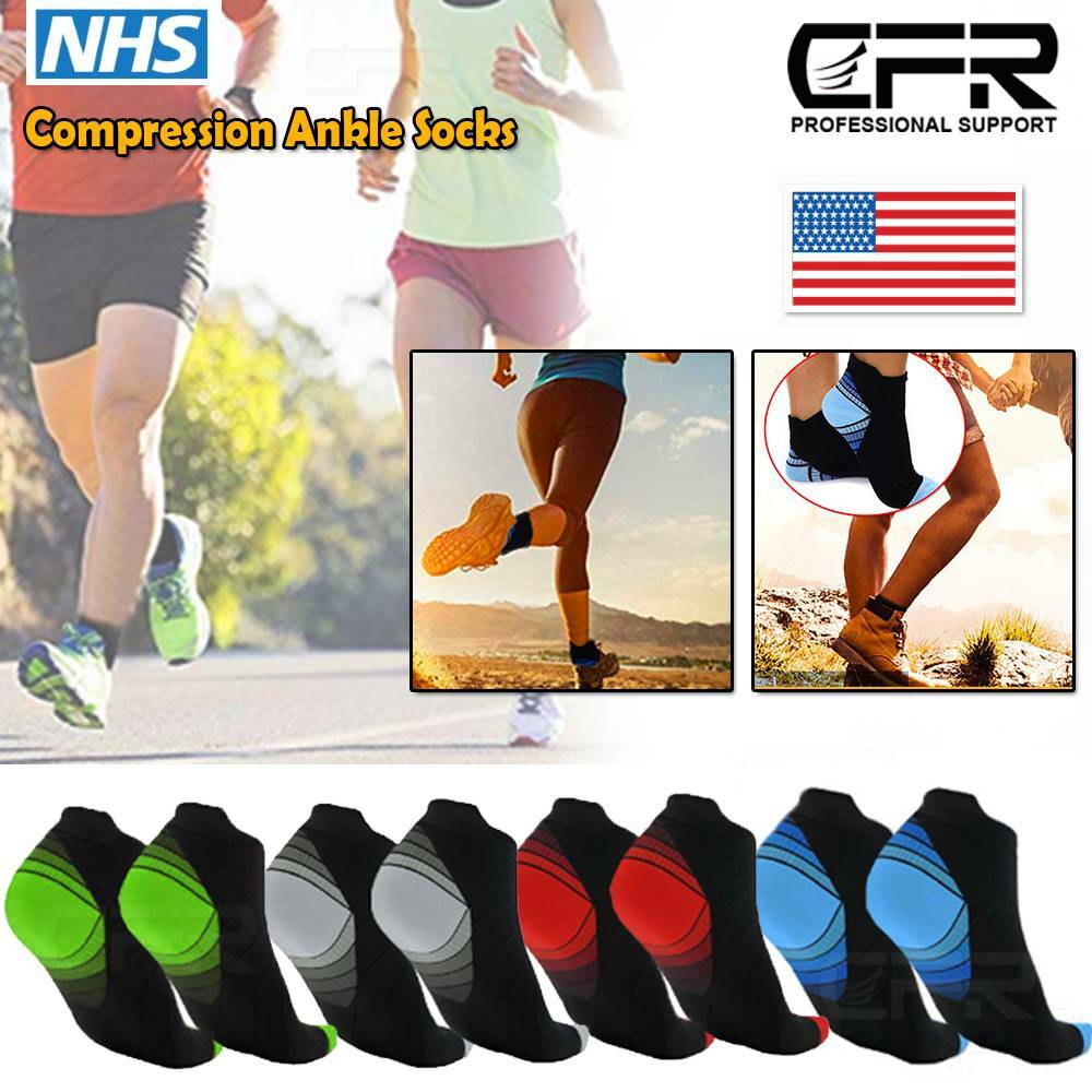 Ankle High Compression Socks Arch Running Support Plantar Fasciitis Men Women US