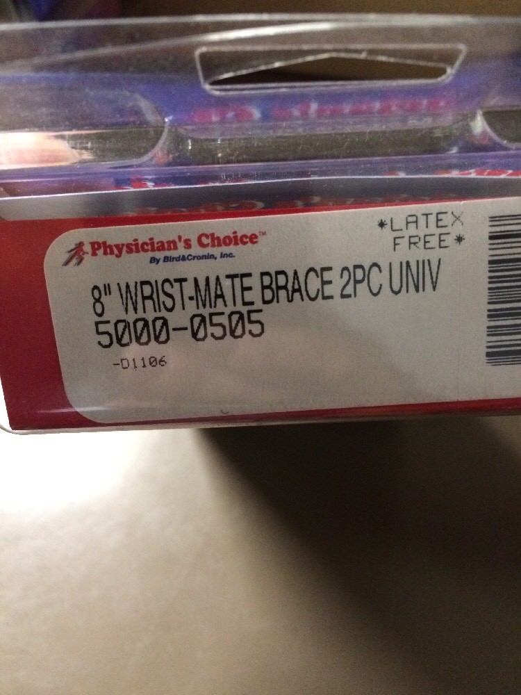Physicians Choice Wrist Mate Brace 8” 2Pc Universal #5000-0505 NIP