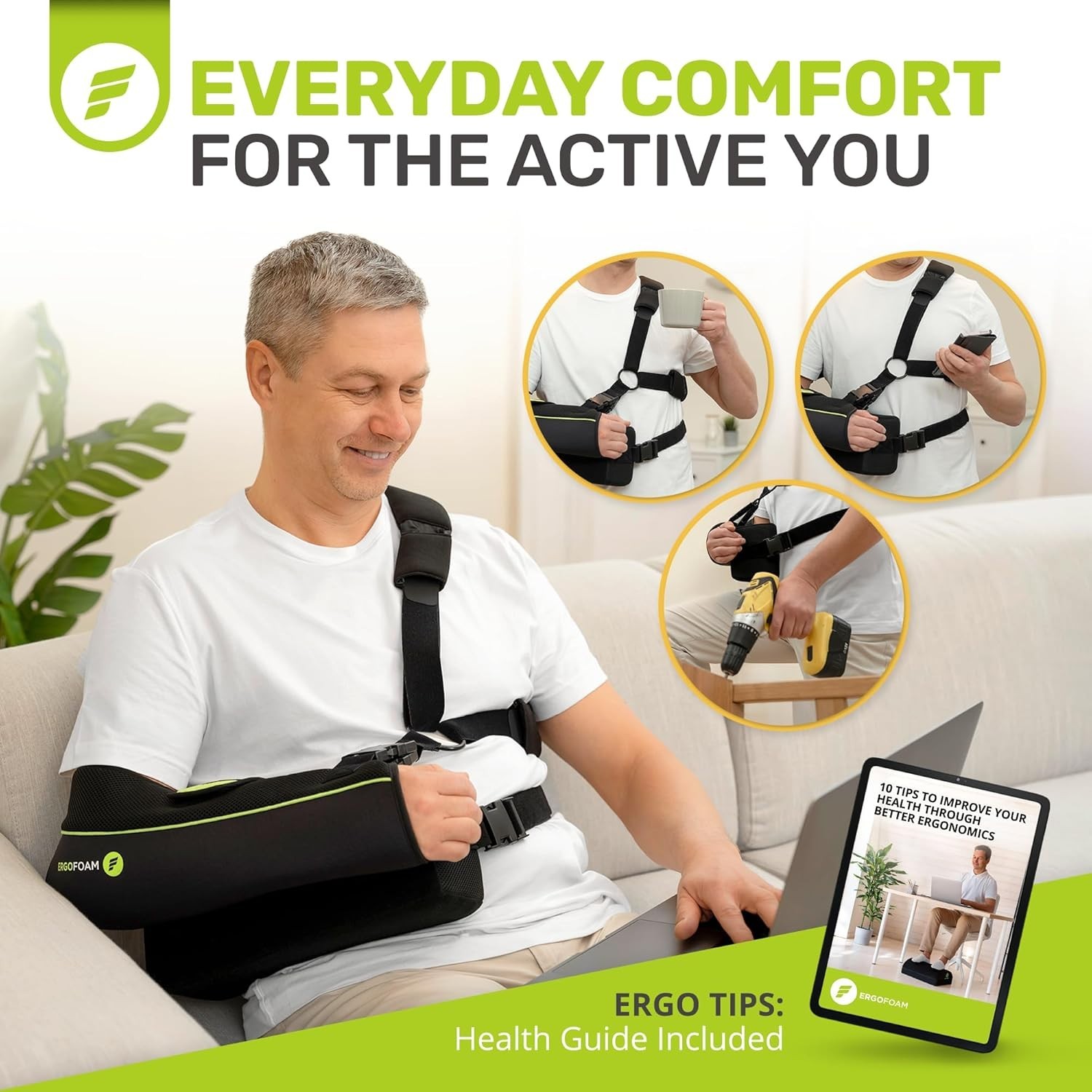 Shoulder Sling with Abduction Pillow – Abduction Sling Designed for Athletes…