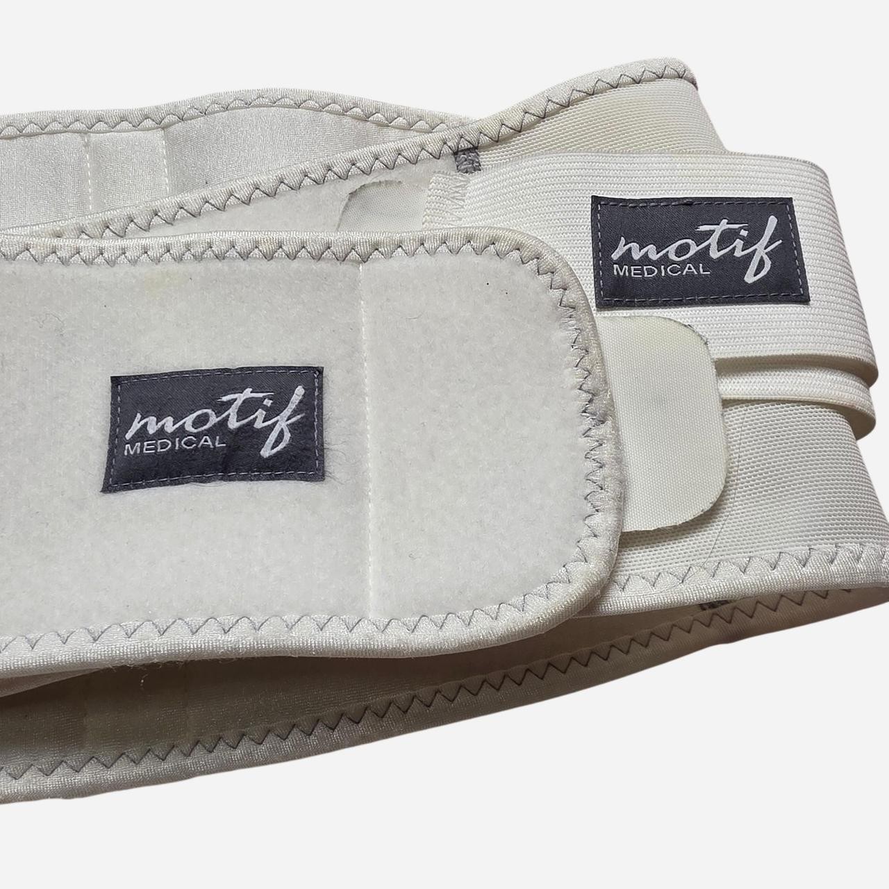 Motif Medical Adjustable Abdominal Support Belt for Abdomen, Size M, White