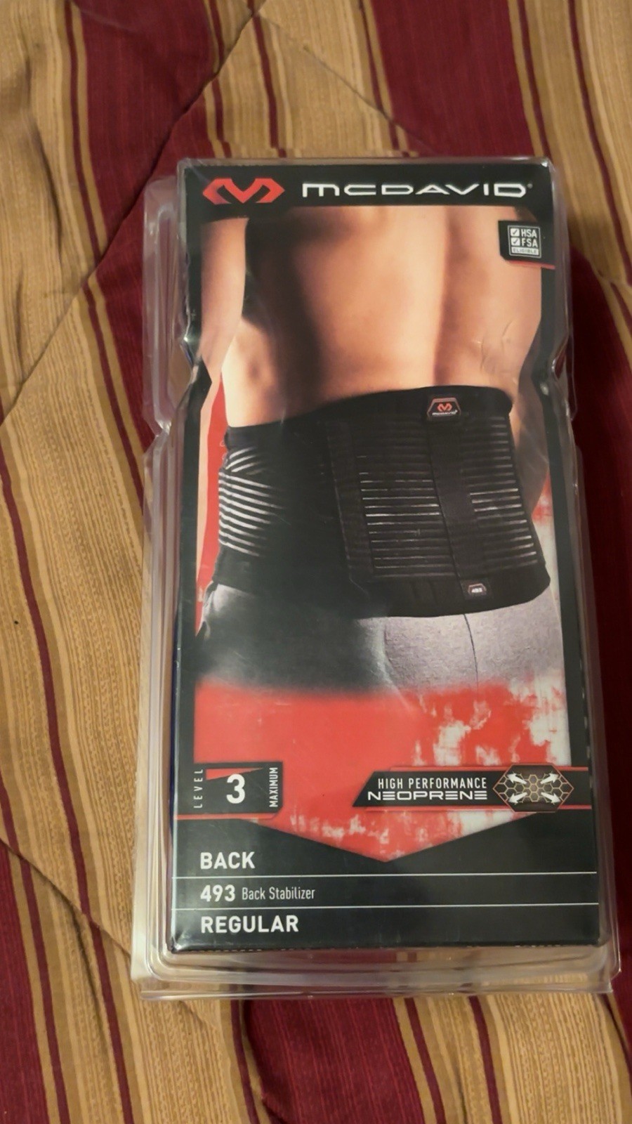 McDavid 493 Back Brace Regular Adjustable Non-Slip Neoprene Vented Panels