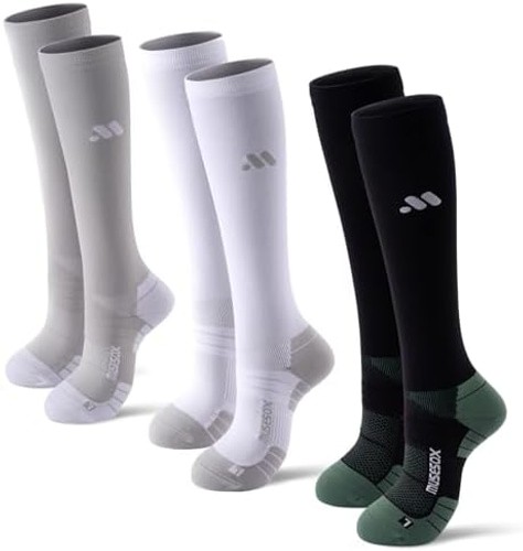Compression Socks for Women and Men,Knee High 15-20mmHg Graduated Support(3 P…