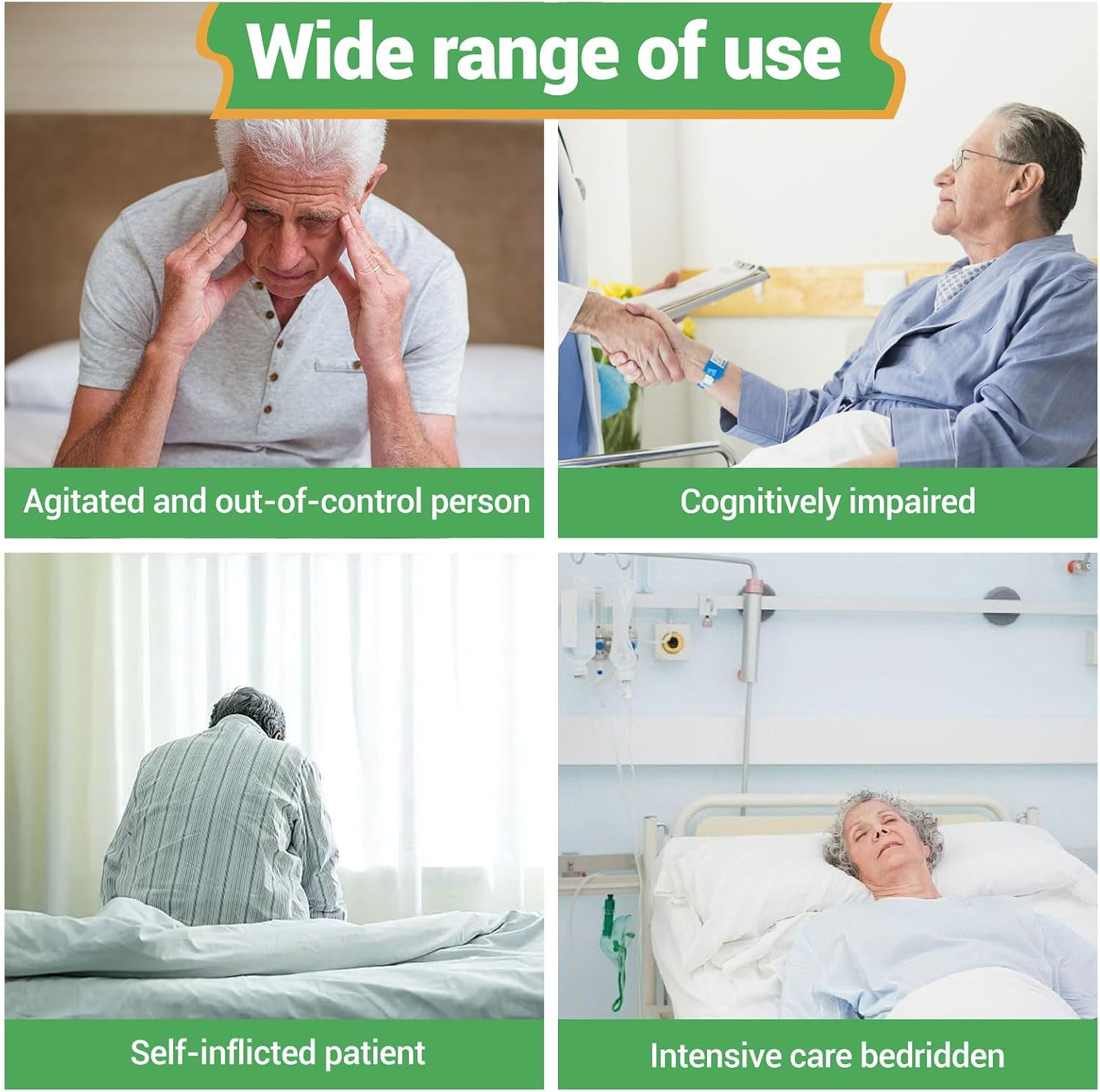 Patient Restraint Band, Ankle and Wrist Universal Constraints Control, Restraint