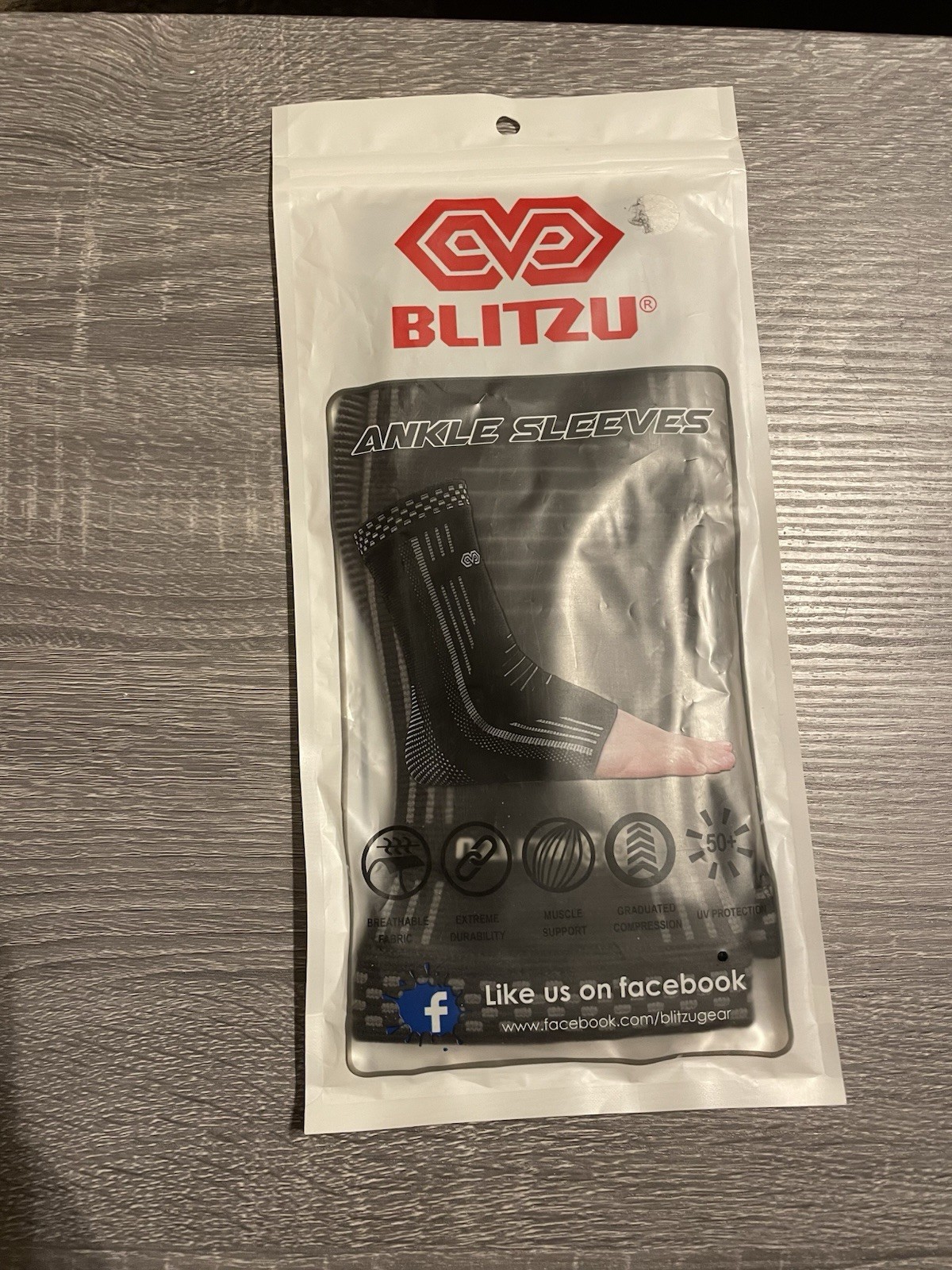 BLITZU Compression Ankle Sleeves Support Injury For Women & Men 2 Pk Size LG 2t