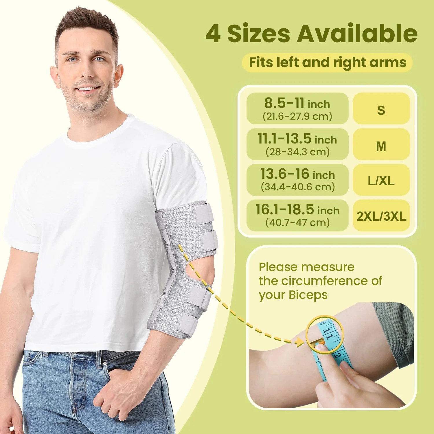 Cubital Tunnel Syndrome Elbow Brace Splint for Ulnar Nerve Entrapment, suitable