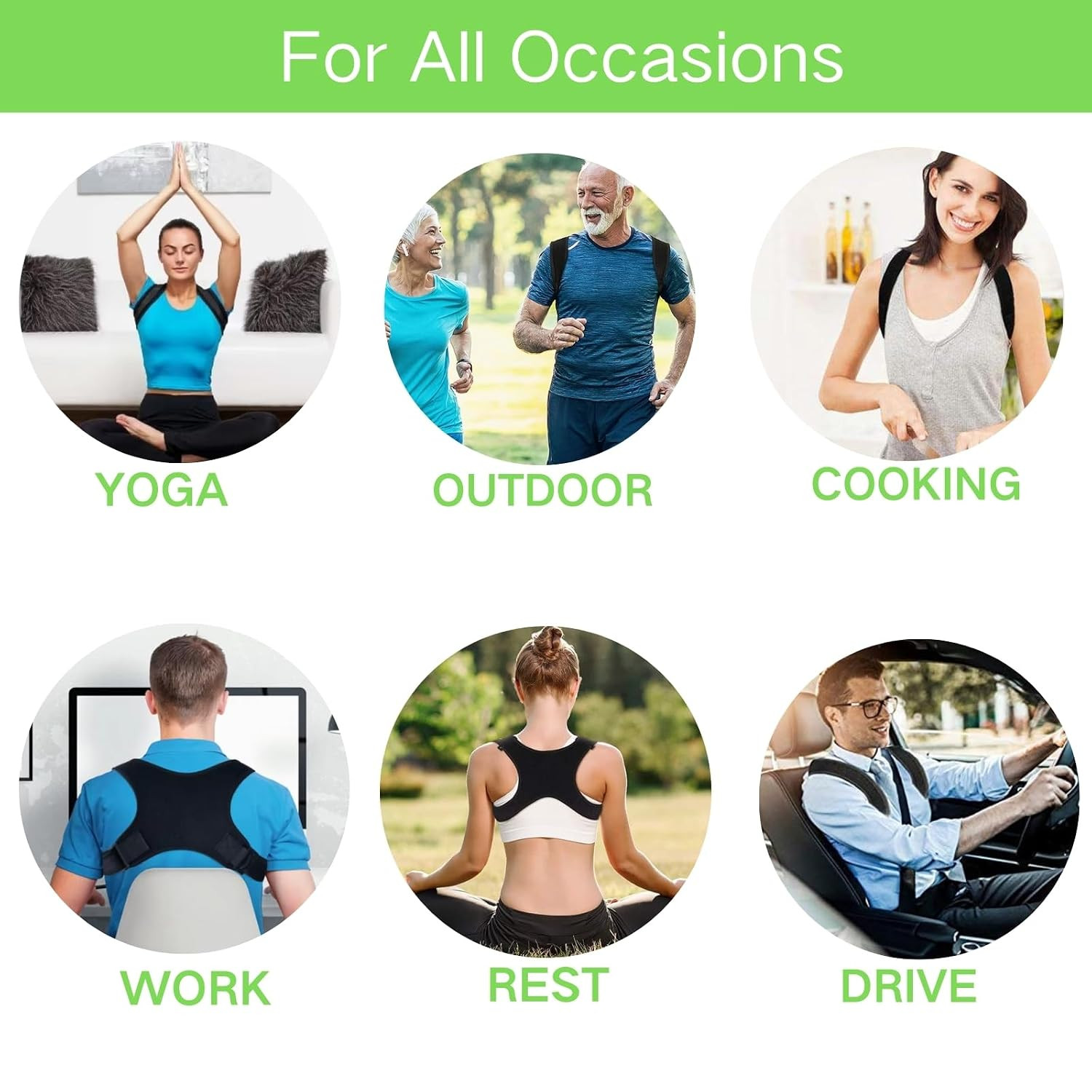 Posture Corrector for Men Women Back Shoulder Support Brace Adjustable