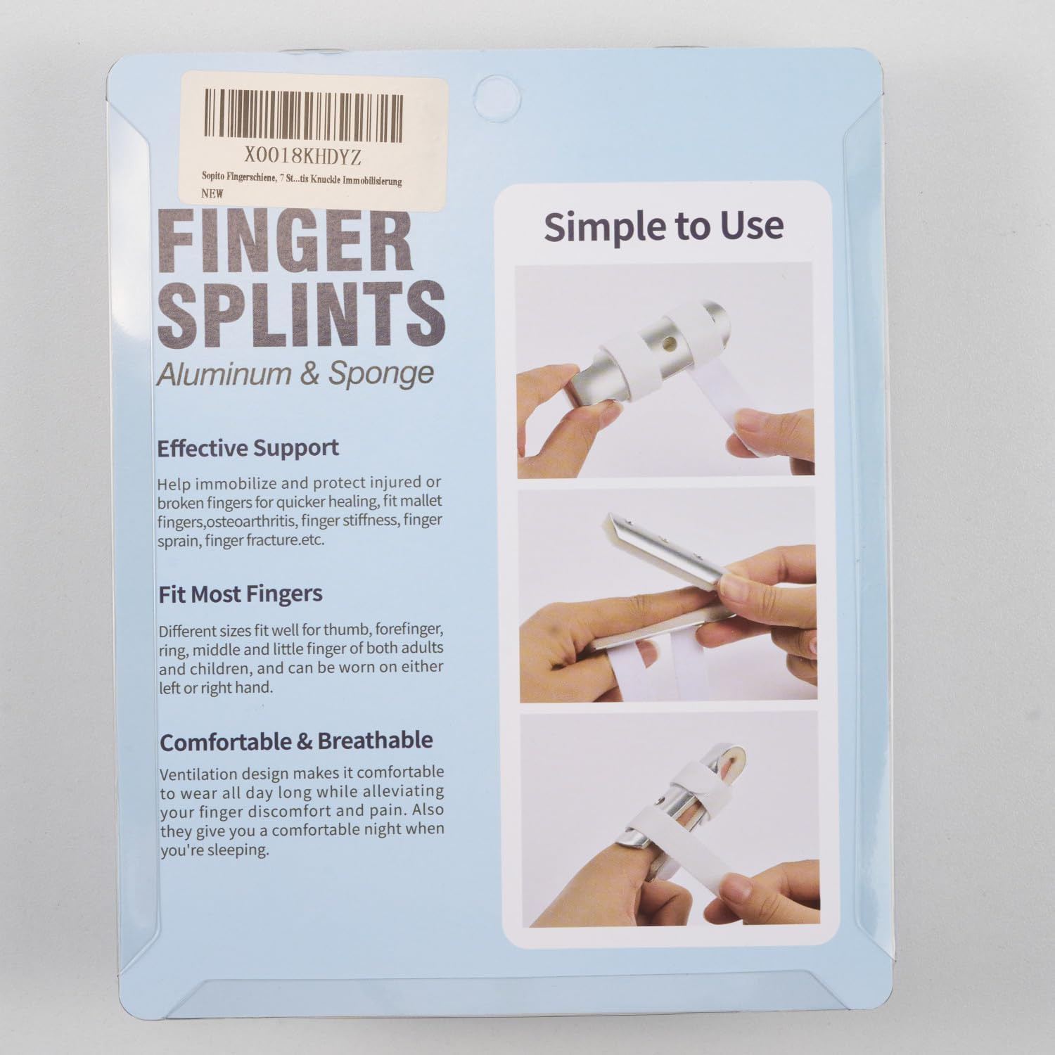 Finger Splint, 7 Pack Finger Brace for Knuckle Immobilization | Comfortable a…