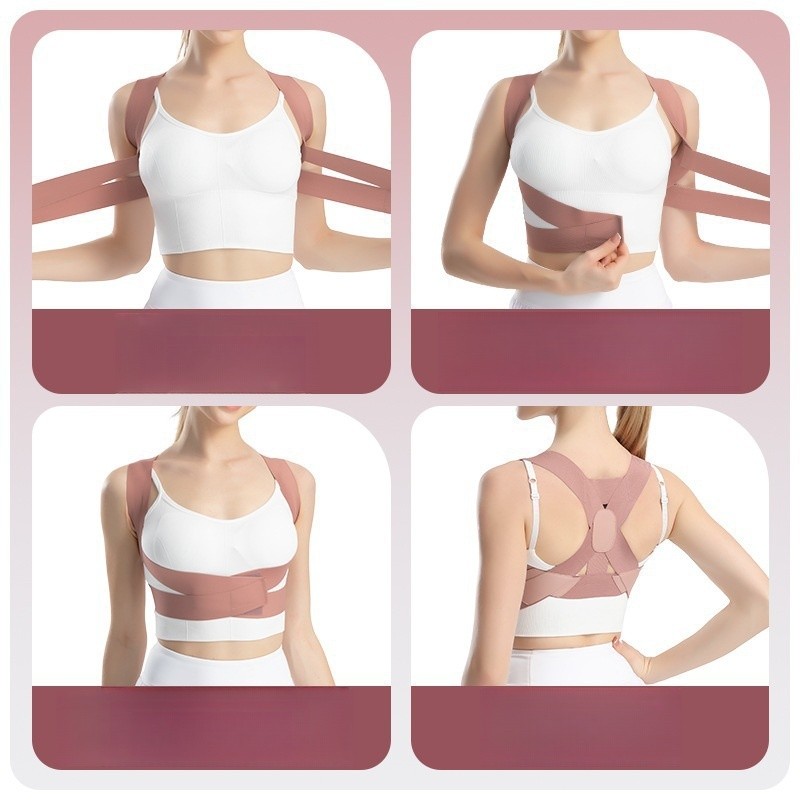 Adult Posture Corrector Support Fixed Belt Back Shoulder Waist Adjustable Brace